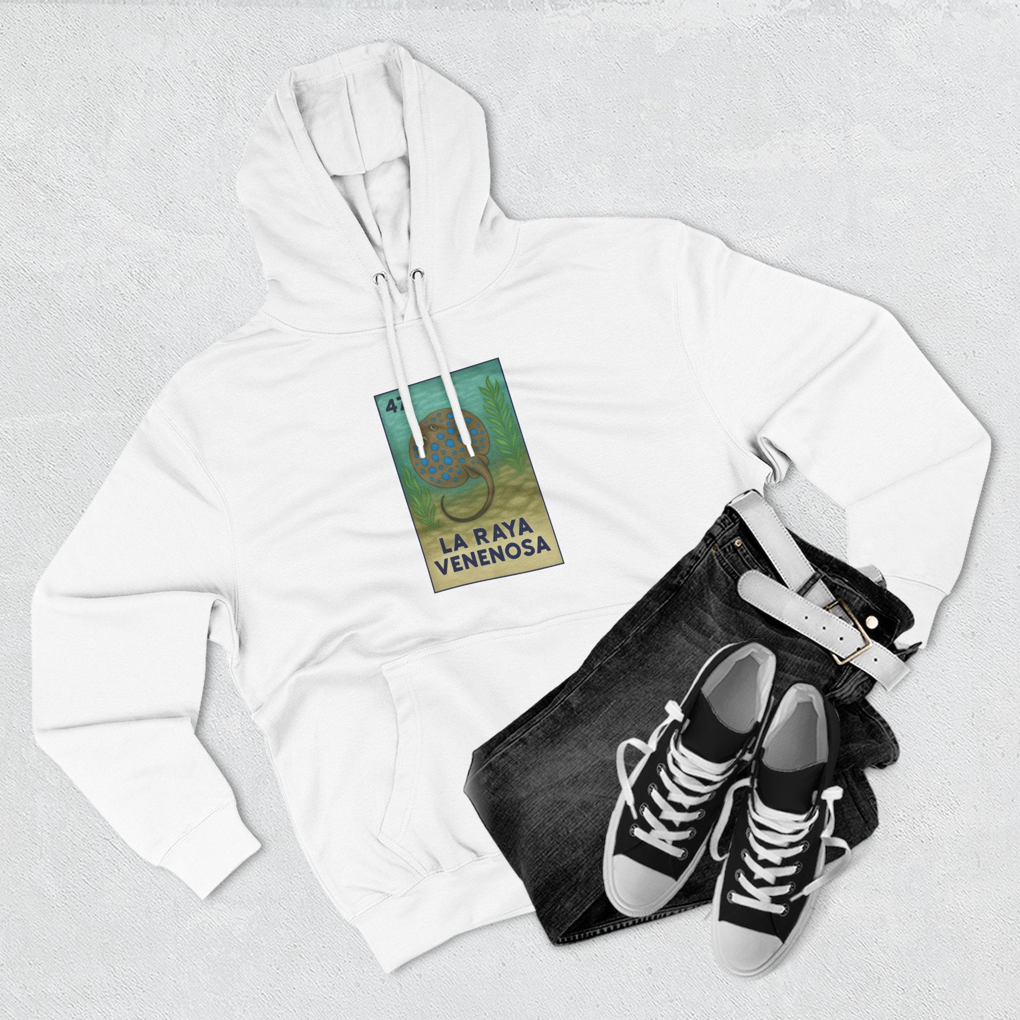 Stingray Lotería fleece hoodie image 12