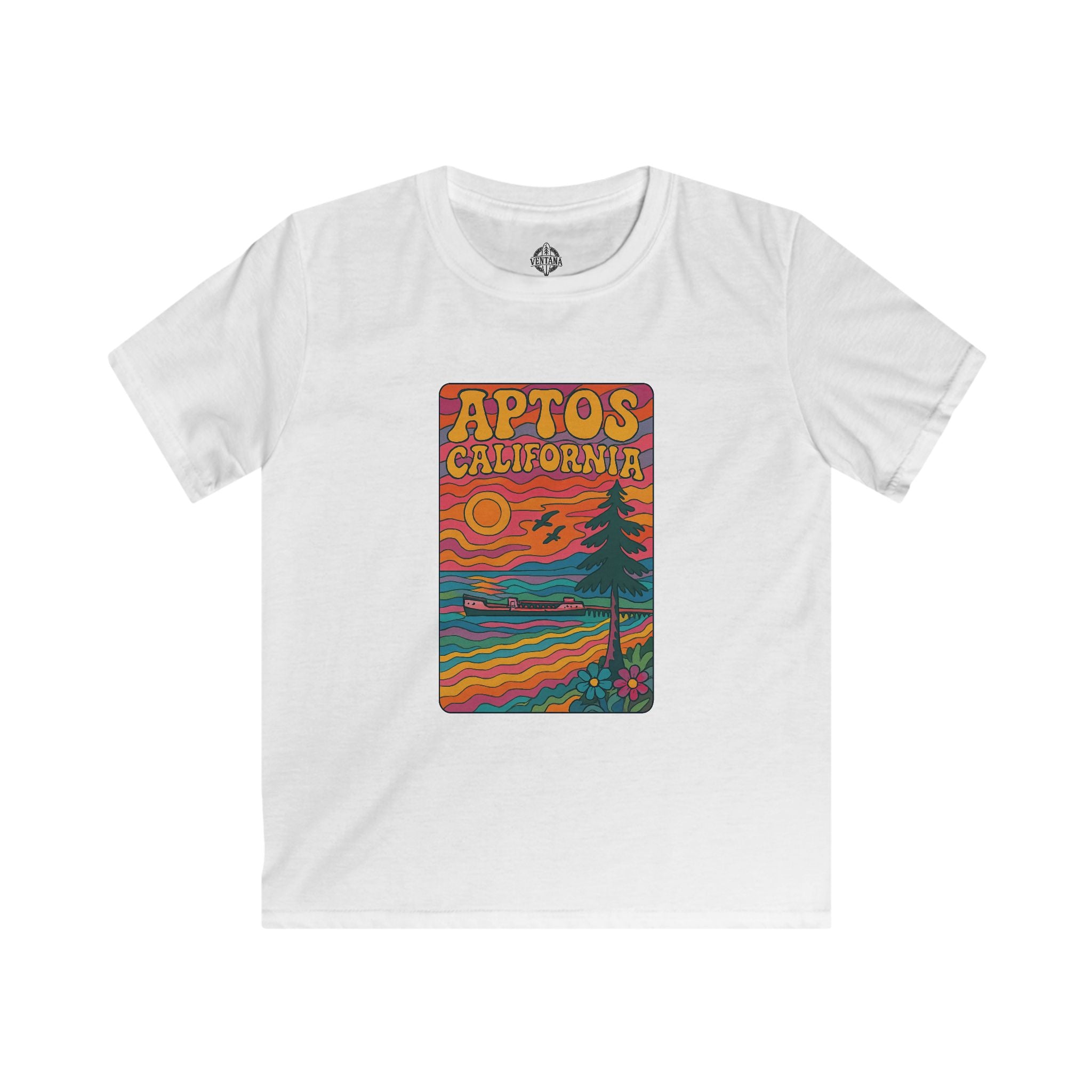 Aptos California Psychedelic kids soft style t-shirt image 4