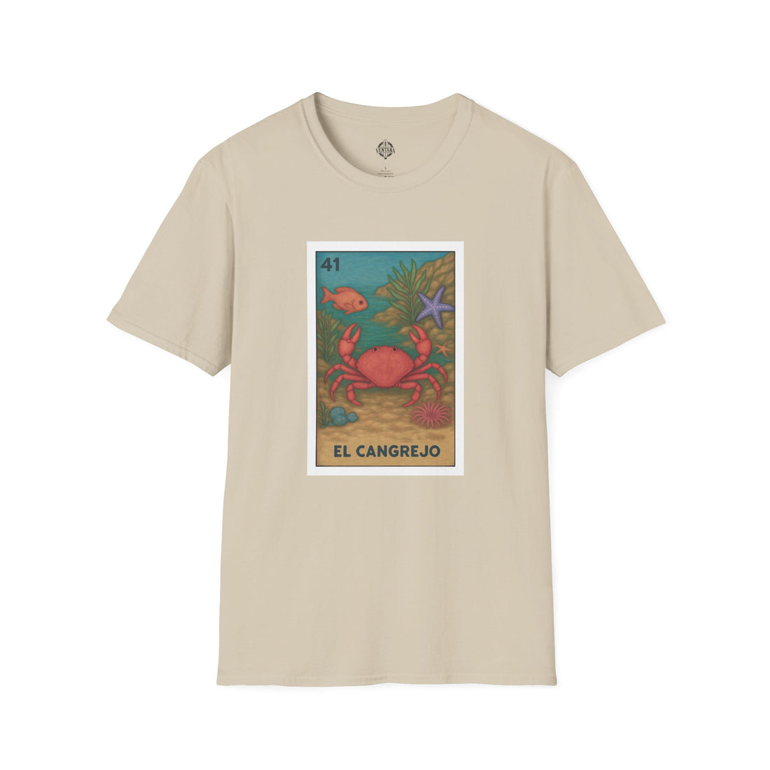 Crab Lotería Unisex - Soft Style U.S. Cotton T-Shirt (El Cangrejo)