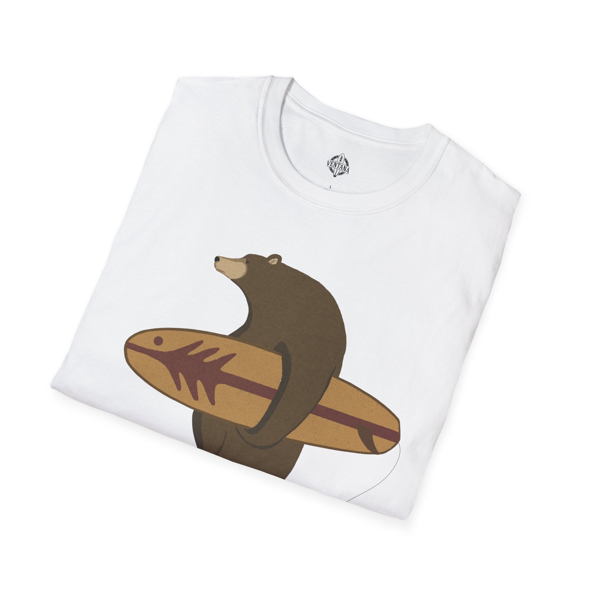 Surfing Grizzly Bear by Fabian Lavater cotton t-shirt image 19
