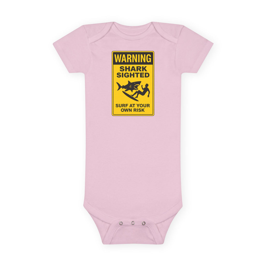 Shark Sighted baby cotton onesie image 2