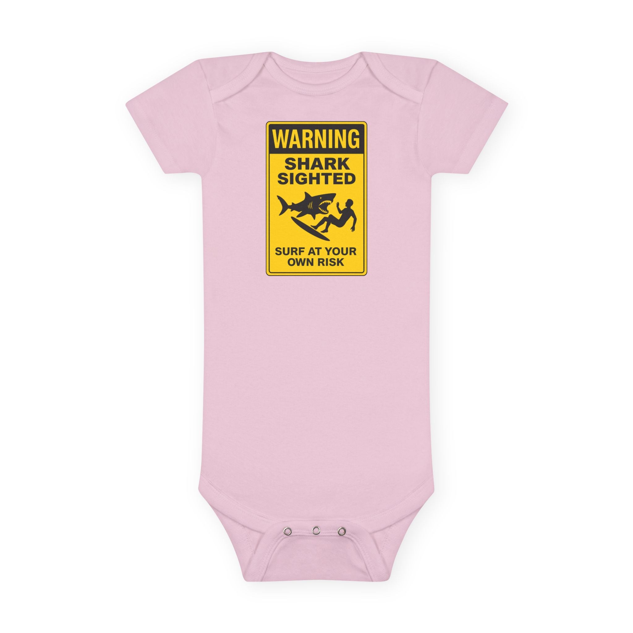 Shark Sighted baby cotton onesie image 2