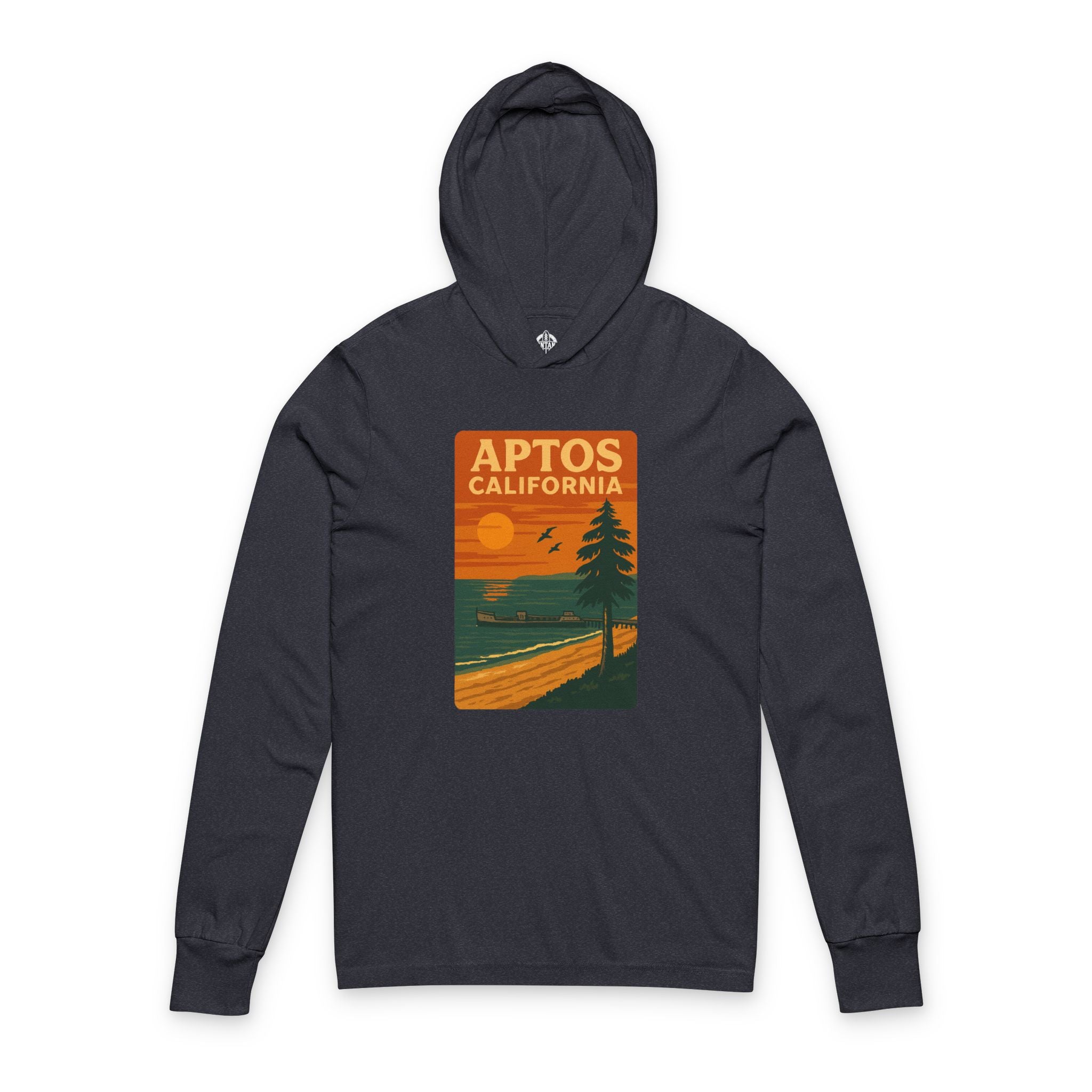 Aptos California Sunset cotton hooded long sleeve t-shirt image 1