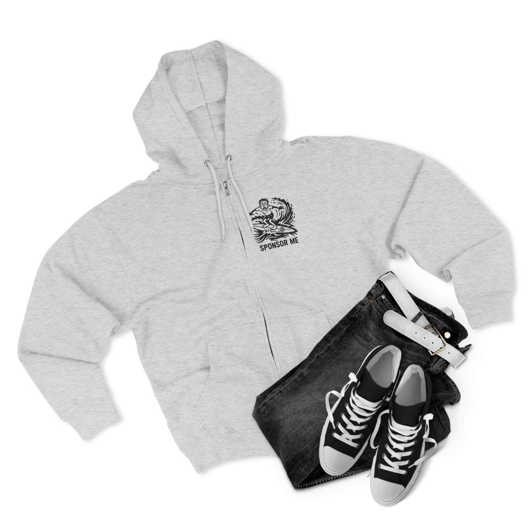 Sponsor Me Unisex - Zip Cotton Blend Fleece Hoodie