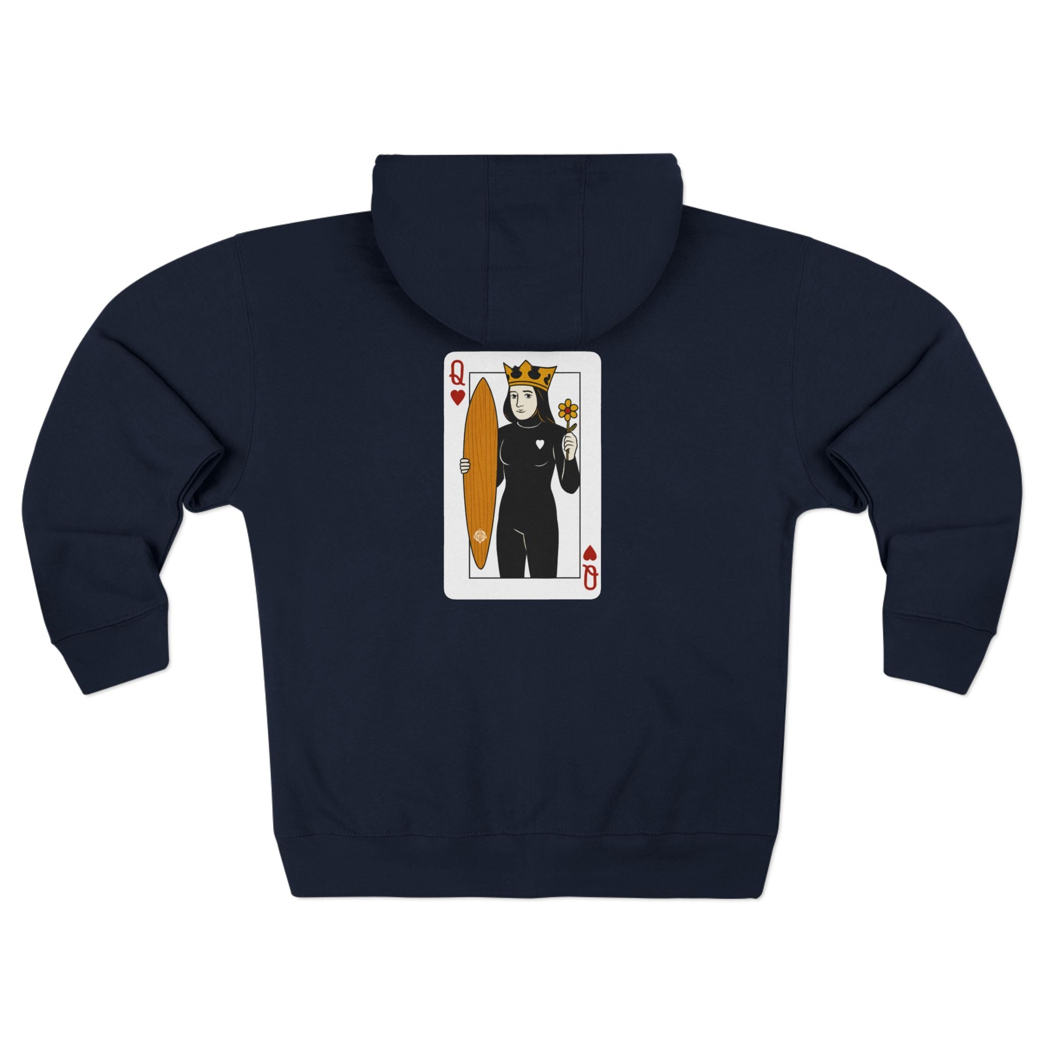 Queen of Hearts Surfer zip fleece hoodie image 7