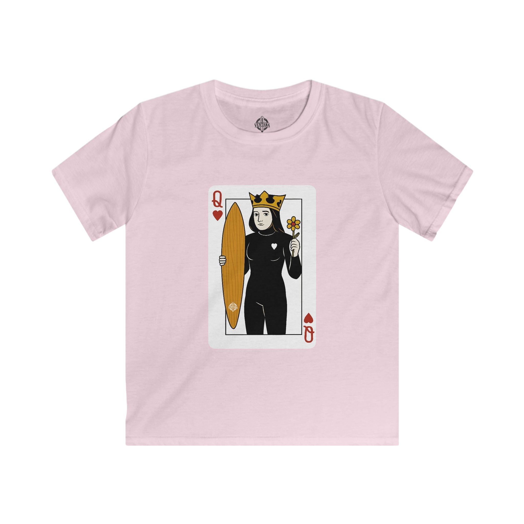 Queen of Hearts Surfer kids soft style t-shirt image 3