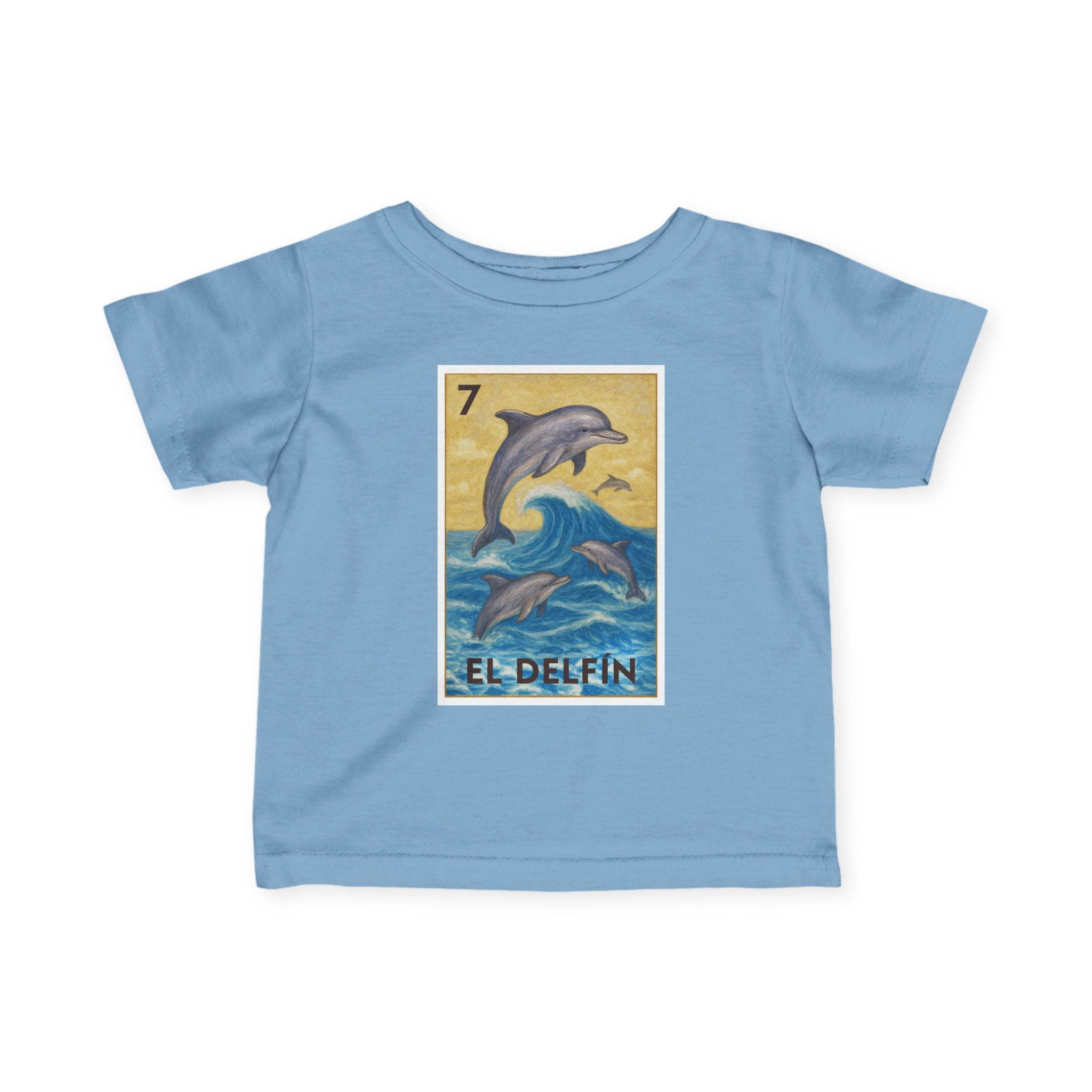 Dolphin Lotería infant cotton t-shirt image 1