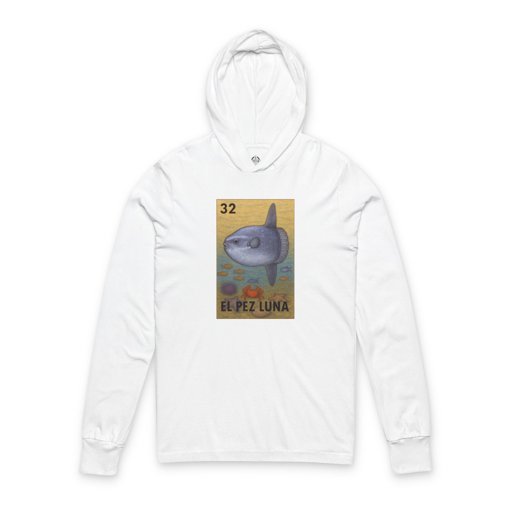 Sunfish Lotería cotton hooded long sleeve t-shirt image 3