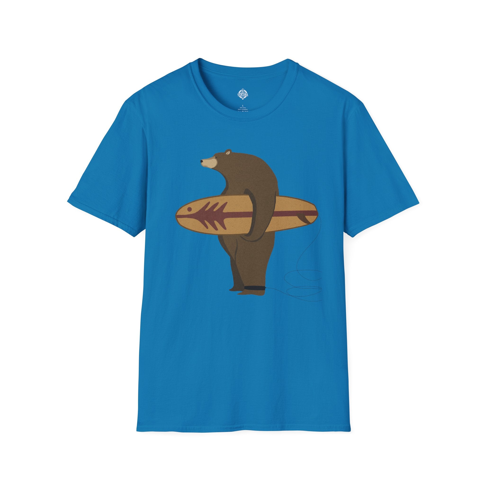 Surfing Grizzly Bear by Fabian Lavater cotton t-shirt image 12