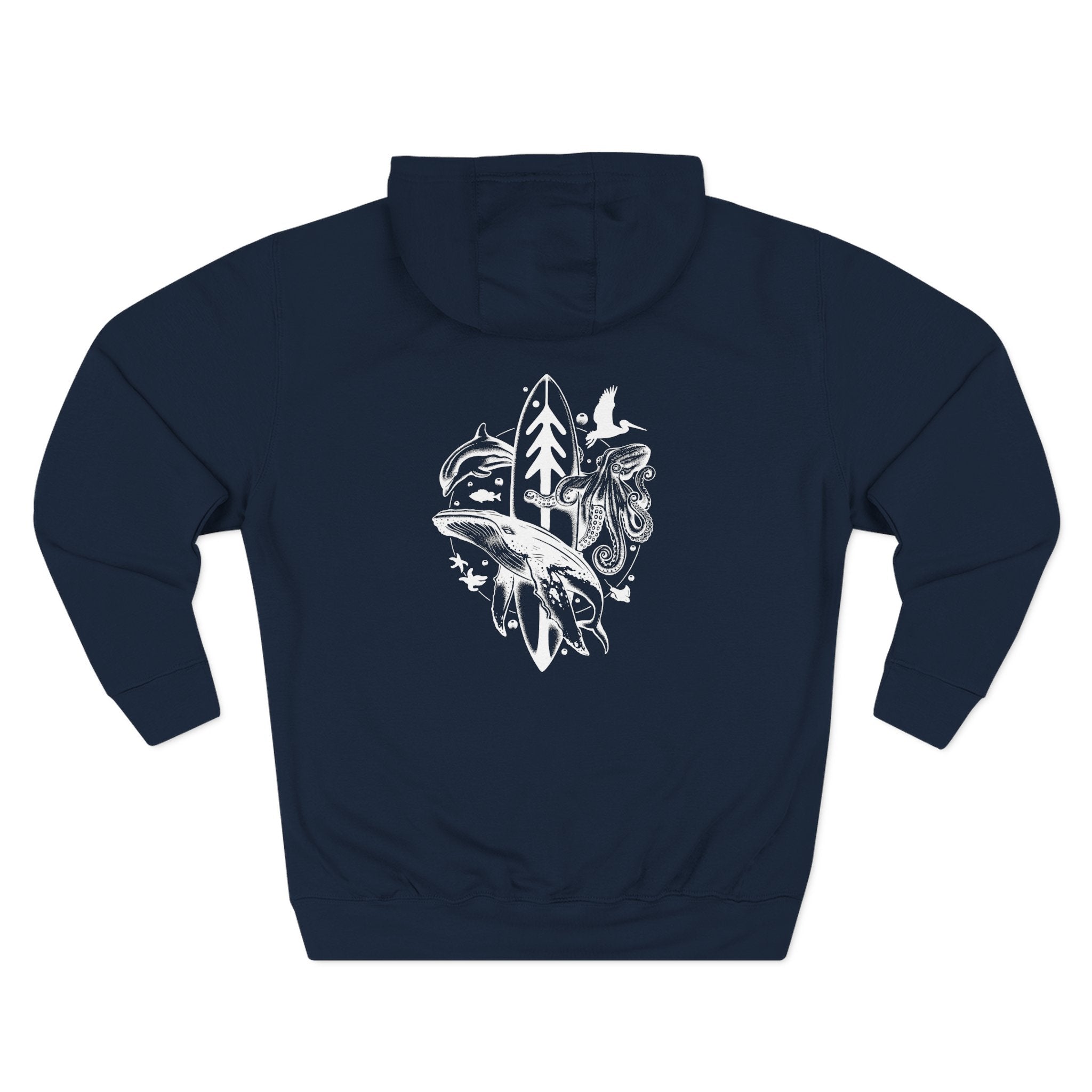 Whale Lotería fleece hoodie image 1