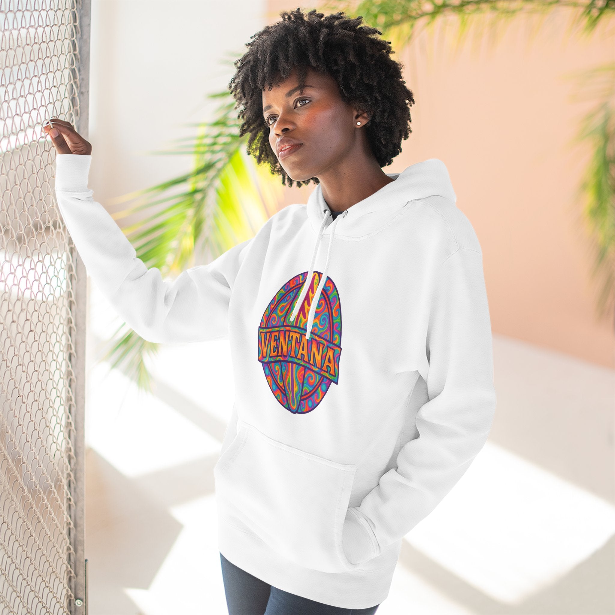 Ventana Psychedelic Treefish Logo fleece hoodie image 15