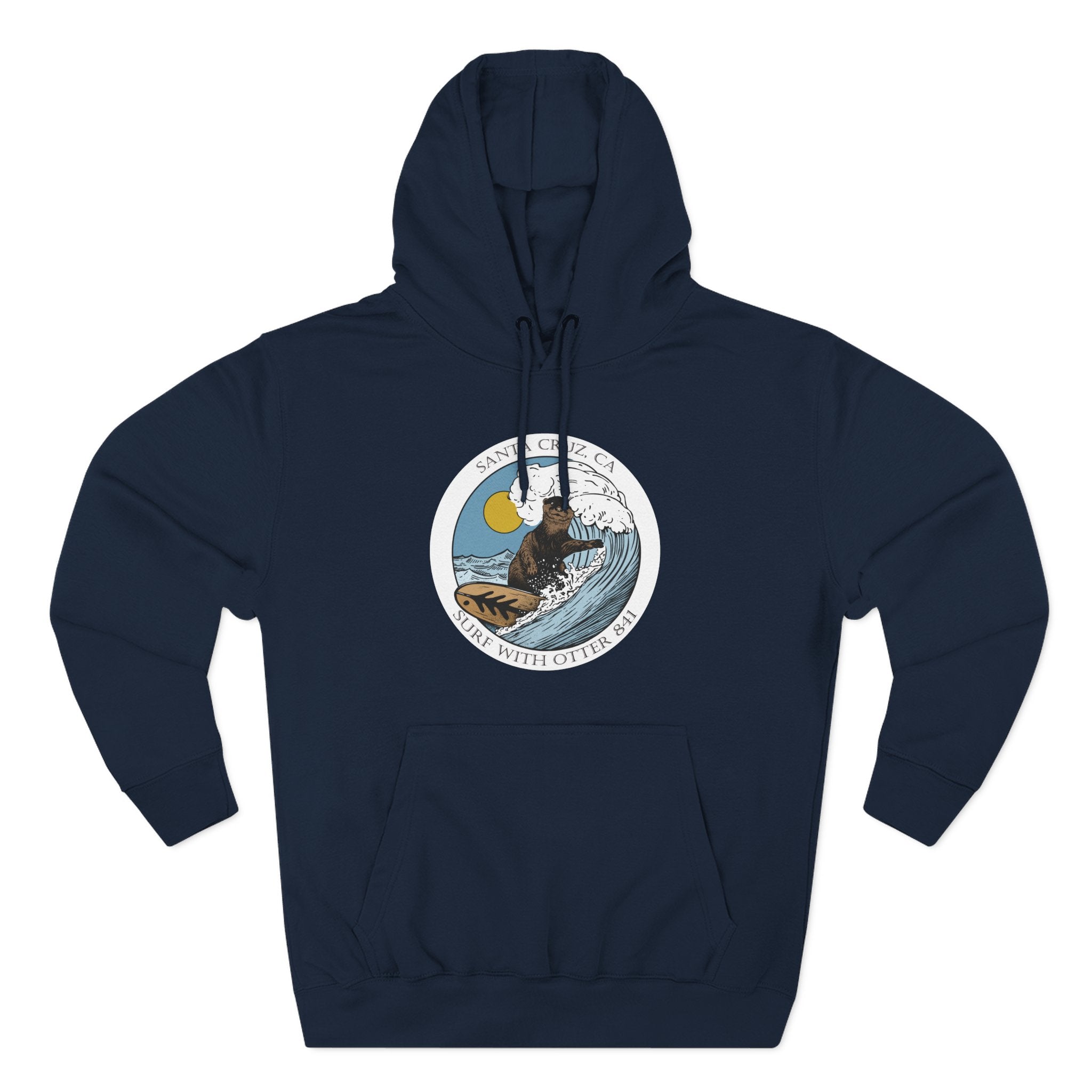 Surf with Otter 841 by Thiago Bianchini fleece hoodie image 1