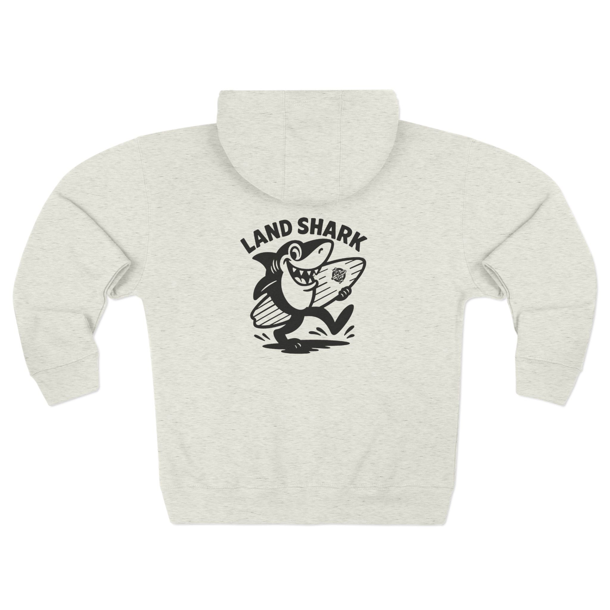 Land Shark Unisex - Zip Cotton Blend Fleece Hoodie