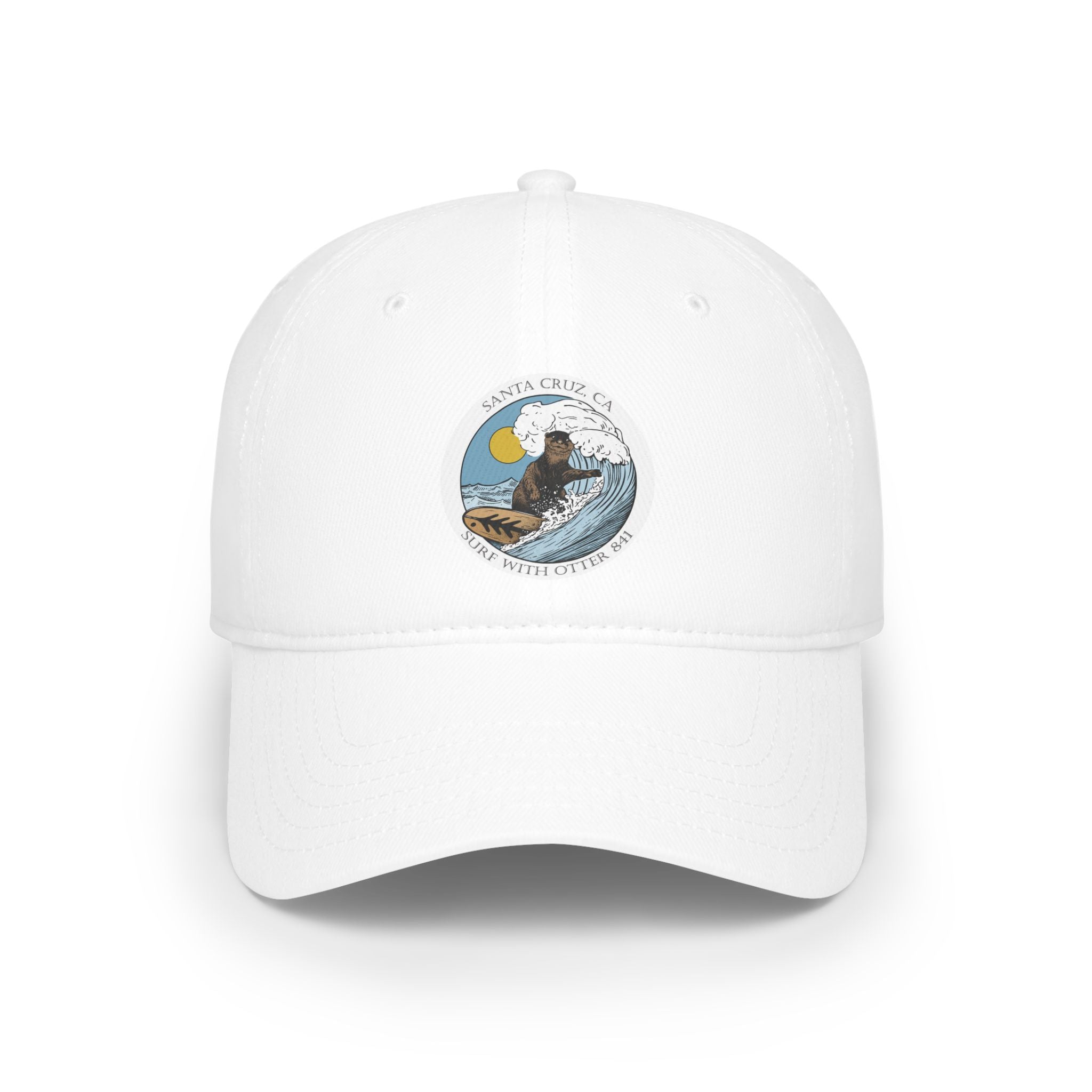 Surf with Otter 841 by Thiago Bianchini - 100% Cotton Baseball Cap