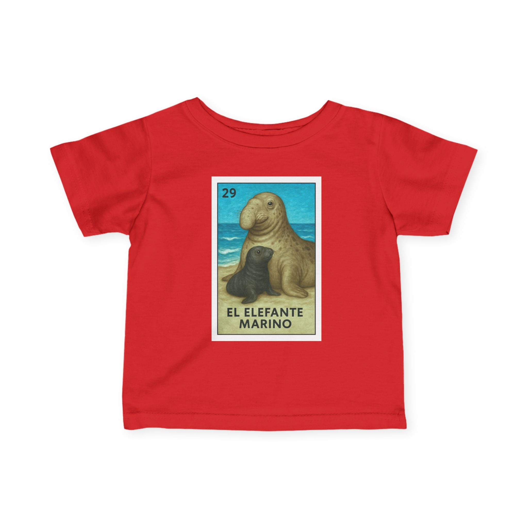 Elephant Seal Lotería infant cotton t-shirt image 17