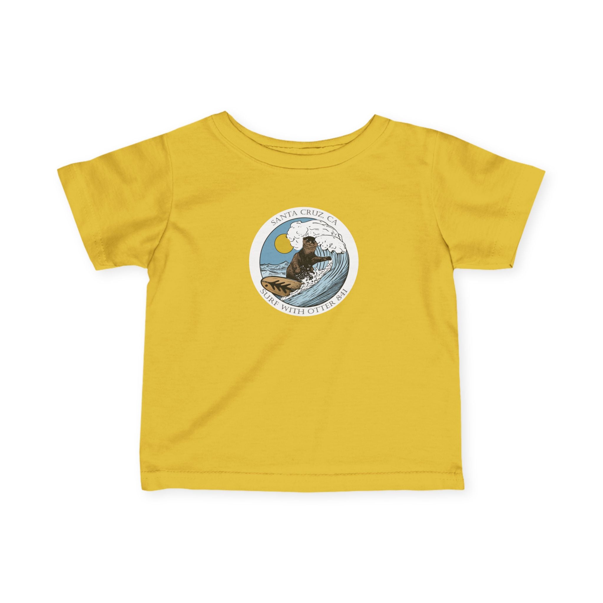 Surf with Otter 841 by Thiago Bianchini infant cotton t-shirt image 7
