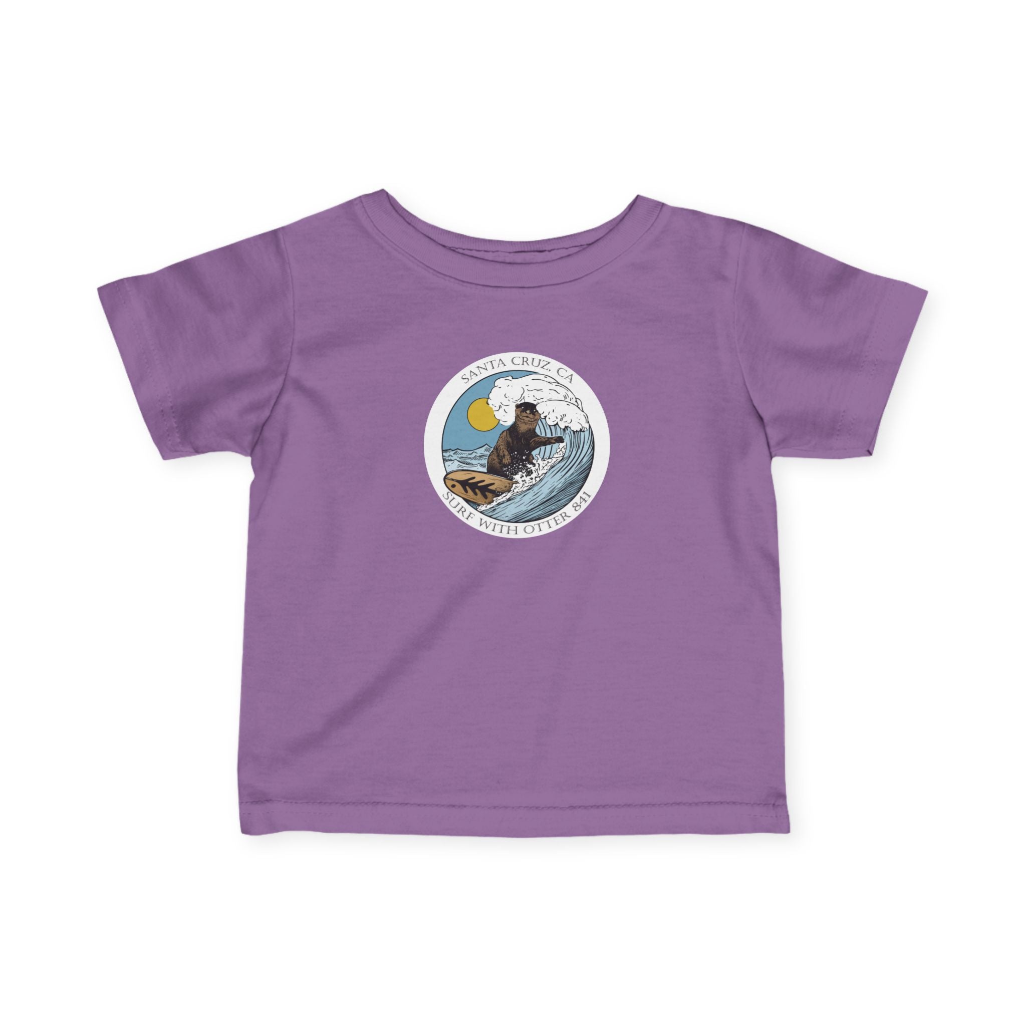 Surf with Otter 841 by Thiago Bianchini infant cotton t-shirt image 14