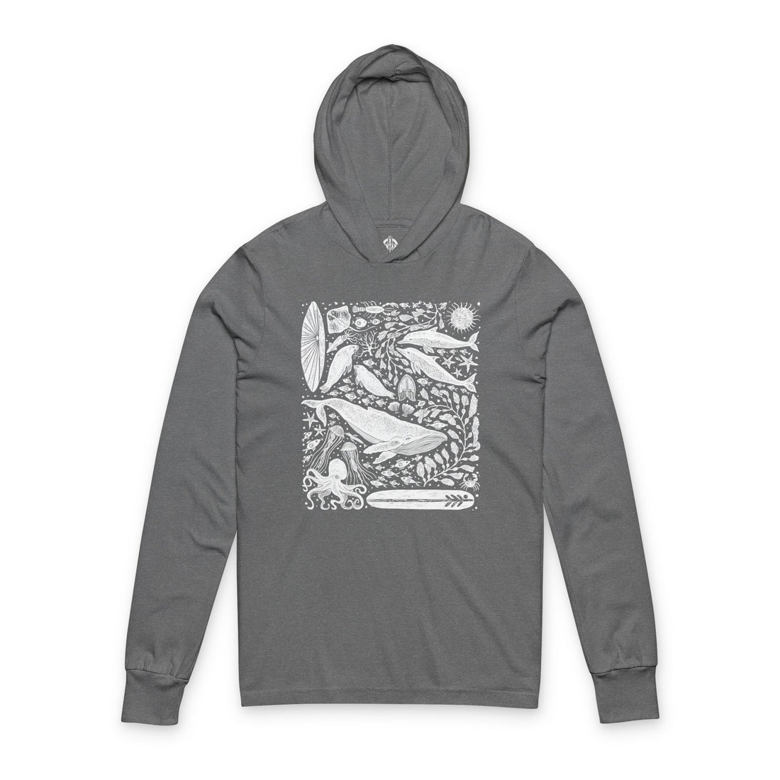 Ventana Marine Life by Lili Arnold Unisex - Cotton Hooded Long Sleeve Hooded T-Shirt
