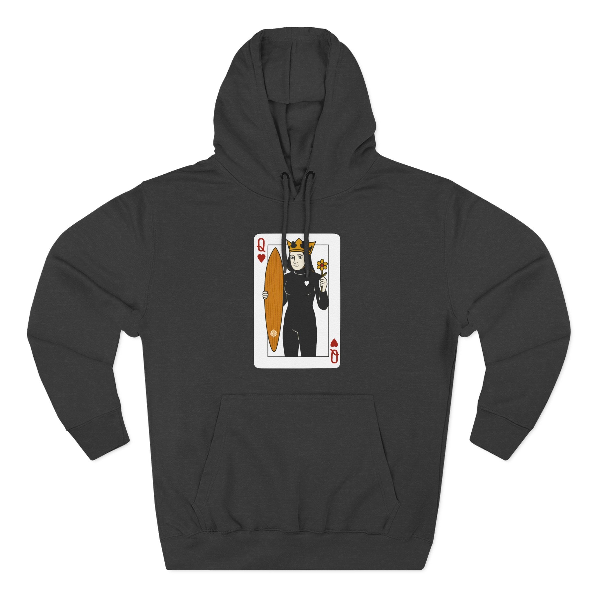 Queen of Hearts Surfer fleece hoodie image 6