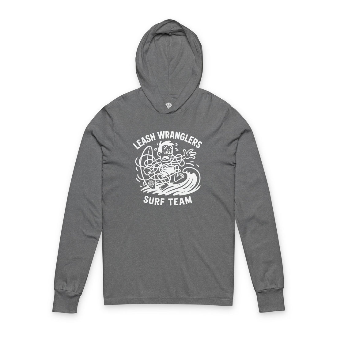 Leash Wranglers Surf Team Unisex - Cotton Long Sleeve Hooded T-Shirt