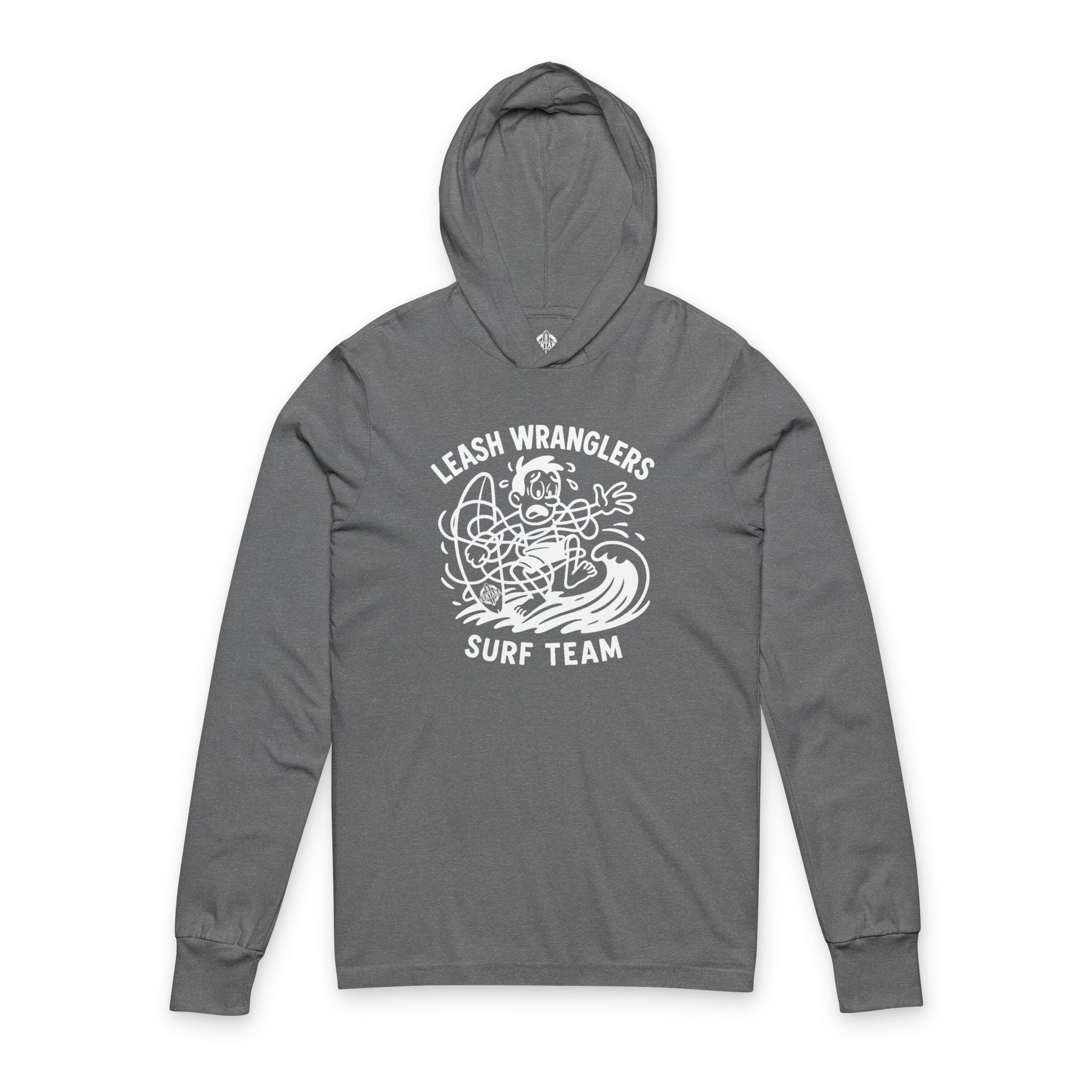 Leash Wranglers Surf Team cotton hooded long sleeve t-shirt image 2