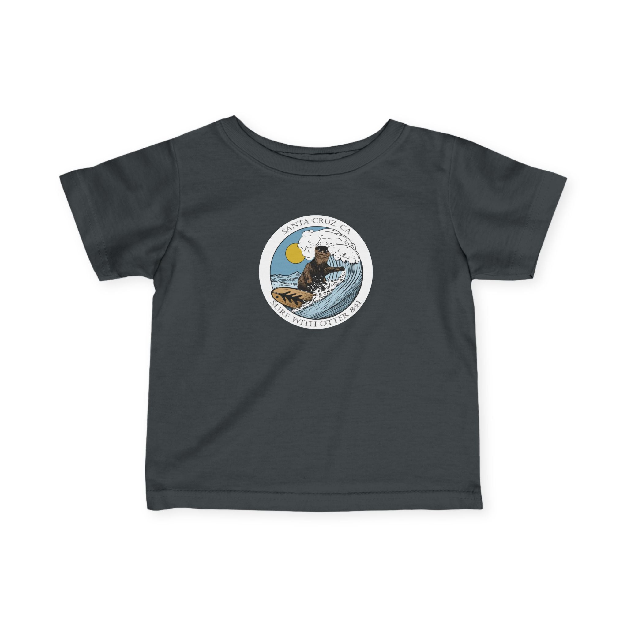Surf with Otter 841 by Thiago Bianchini infant cotton t-shirt image 11