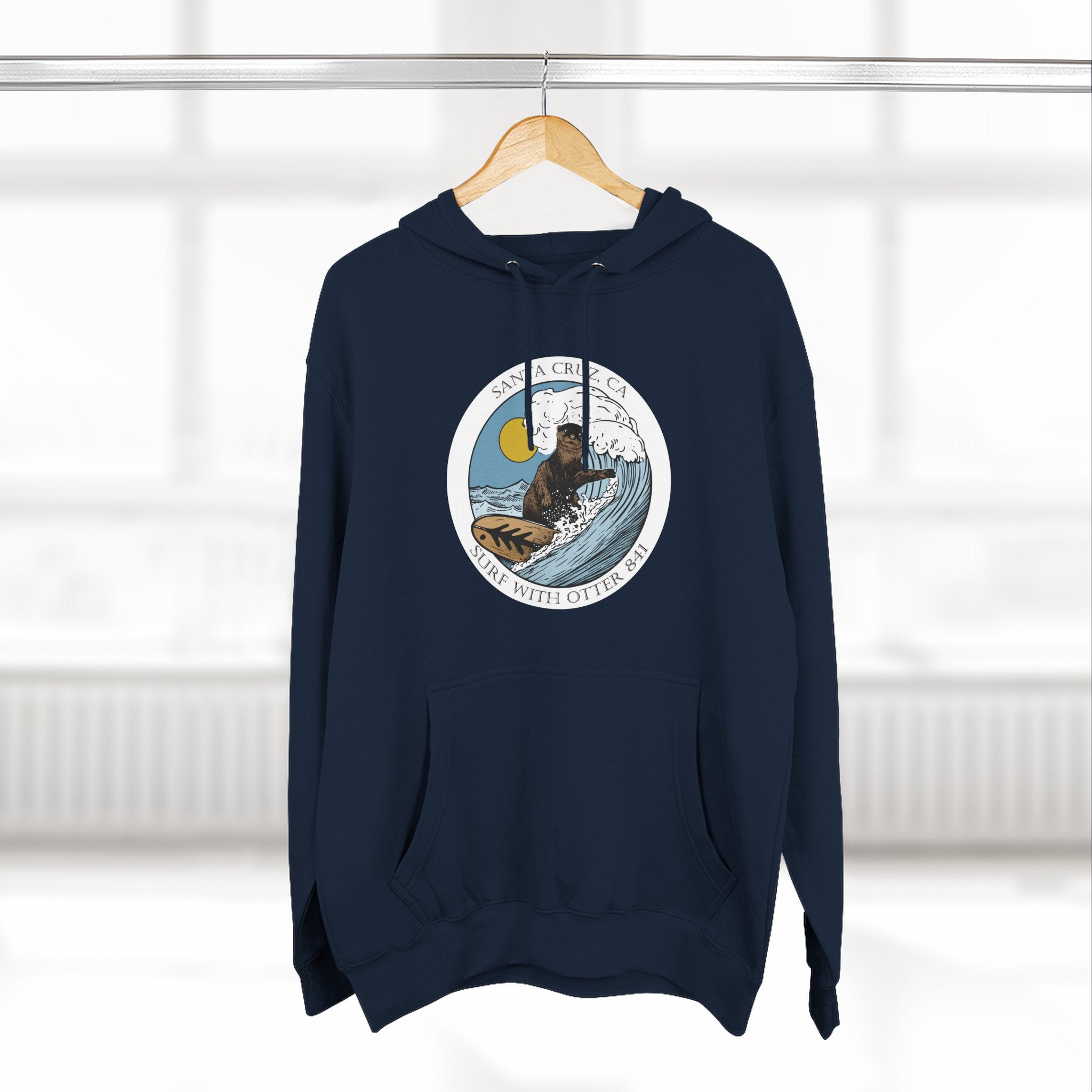 Surf with Otter 841 Fleece Hoodie