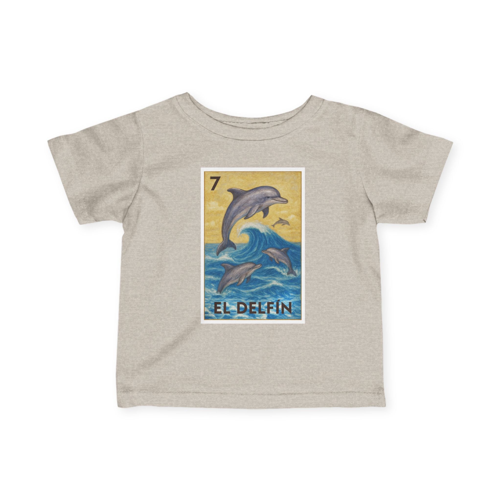 Dolphin Lotería infant cotton t-shirt image 4
