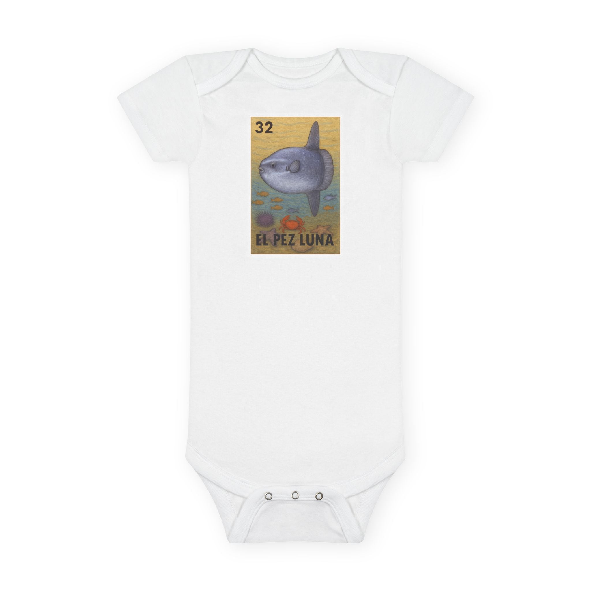 Sunfish Lotería baby cotton onesie image 3