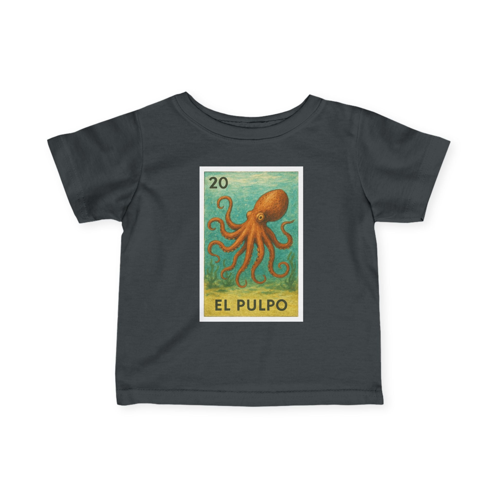Octopus Lotería infant cotton t-shirt image 10