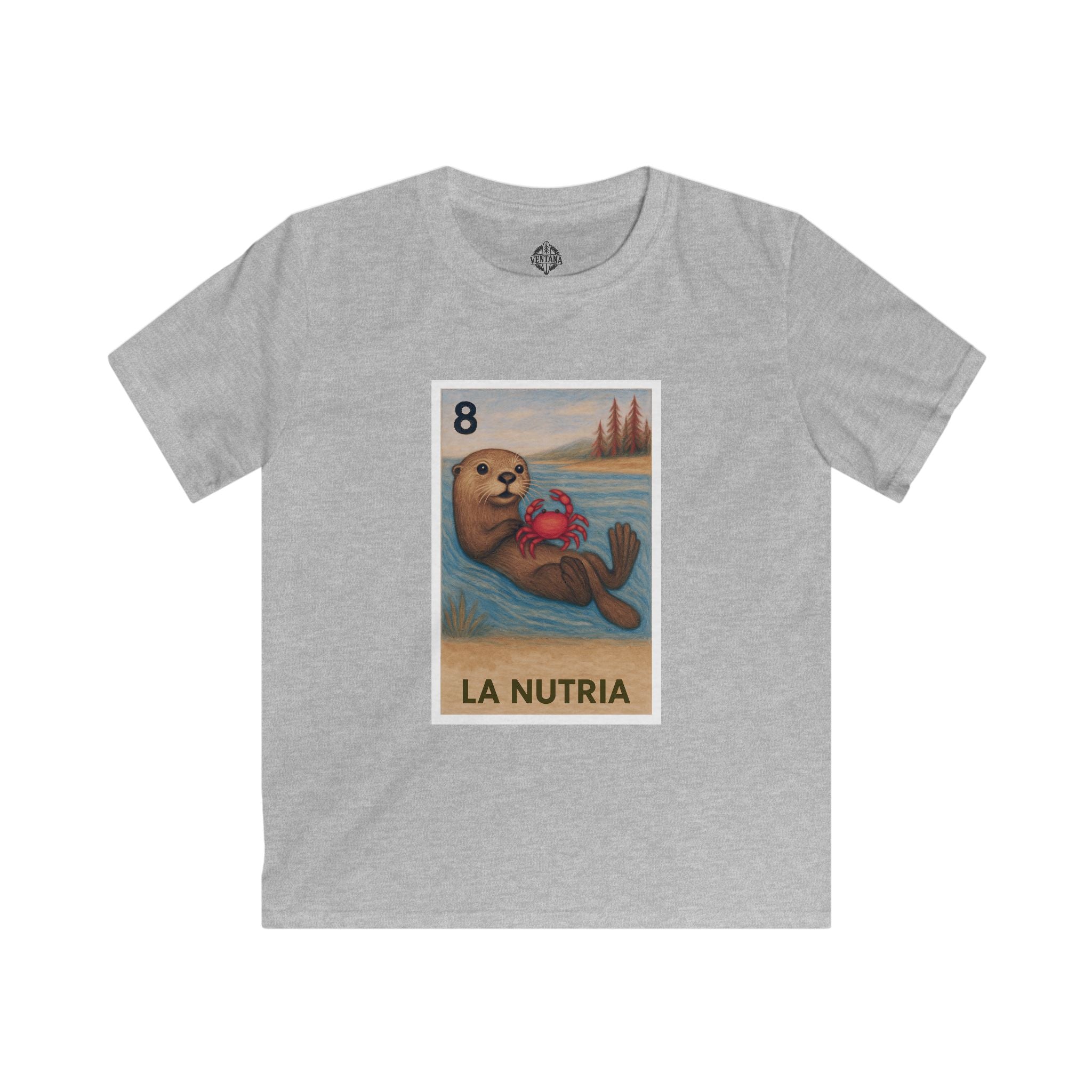 Sea Otter Lotería kids soft style t-shirt image 6