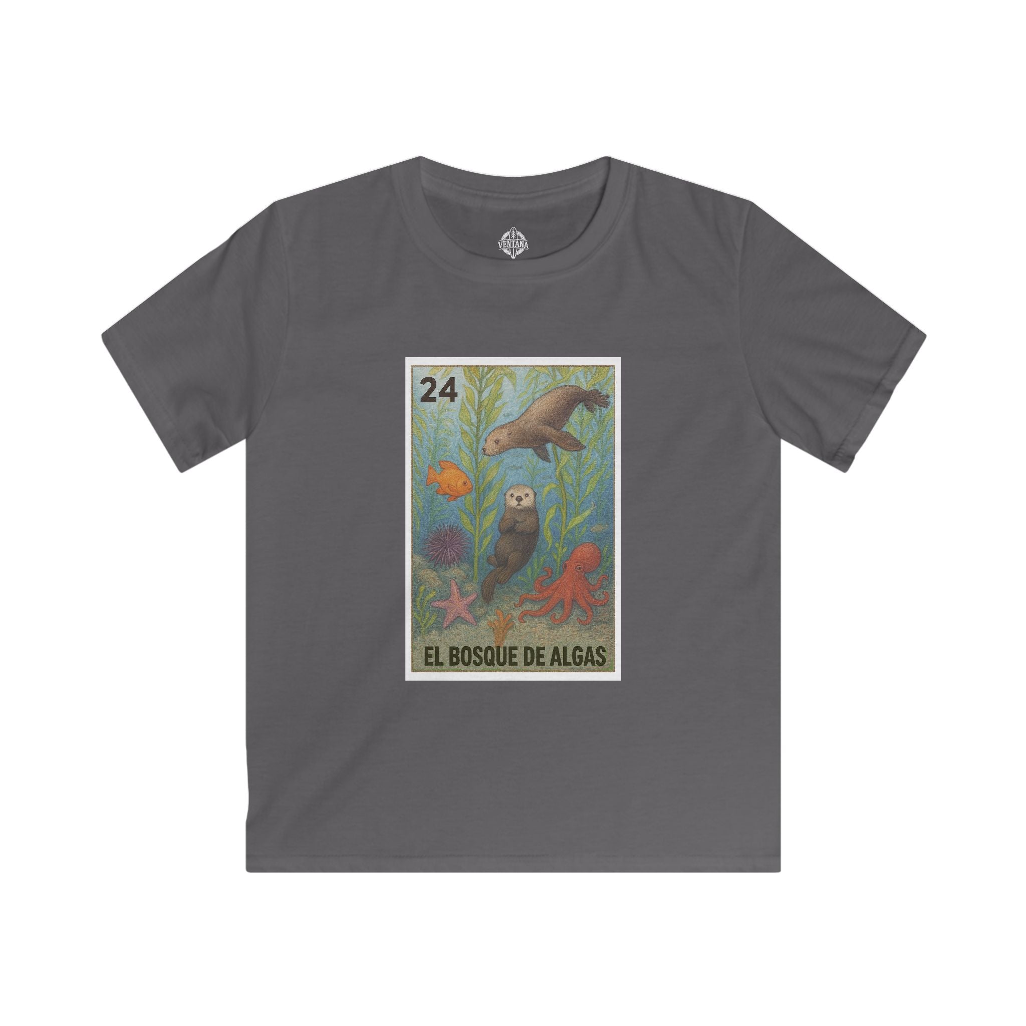 Kelp Forest Lotería kids soft style t-shirt image 9