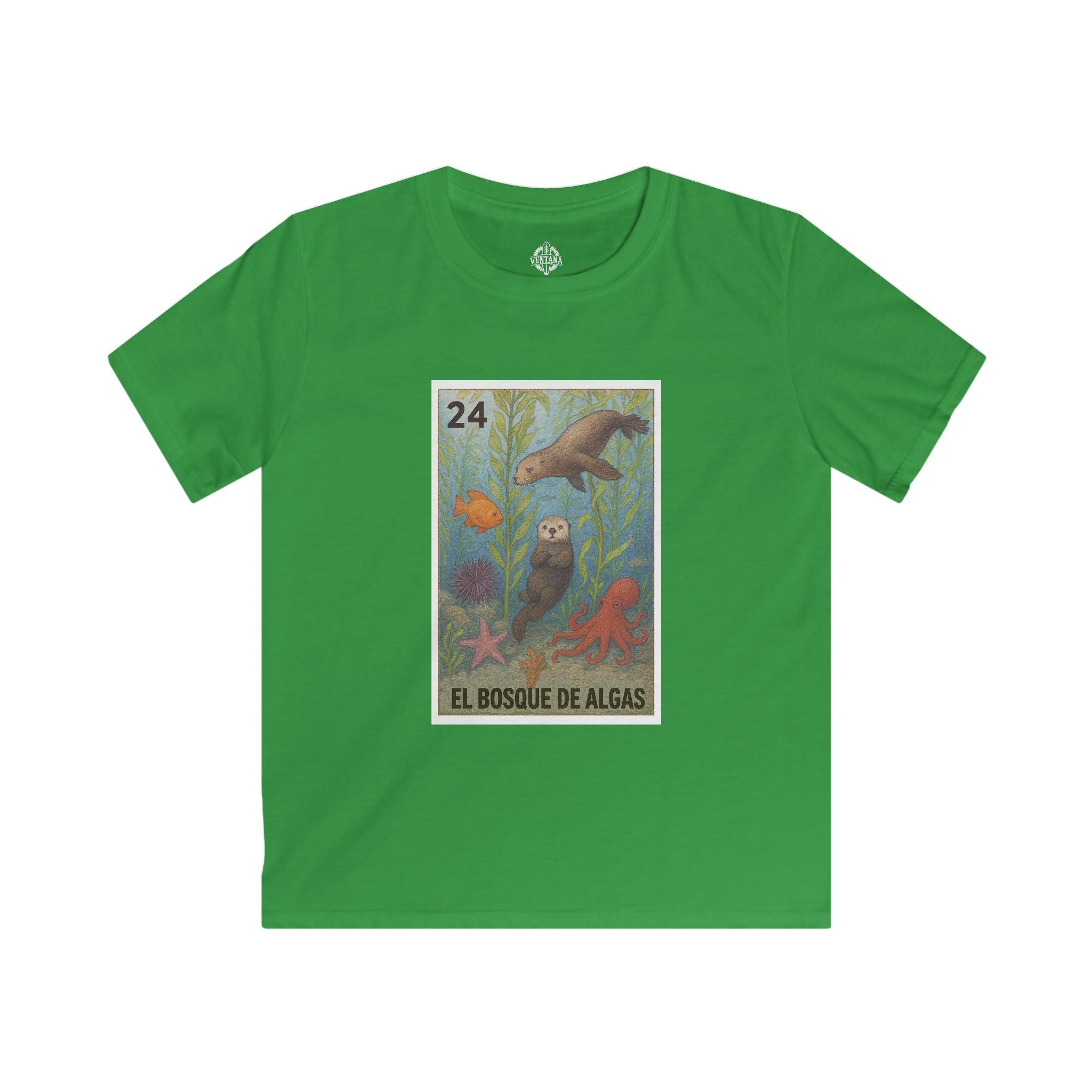 Kelp Forest Lotería kids soft style t-shirt image 8