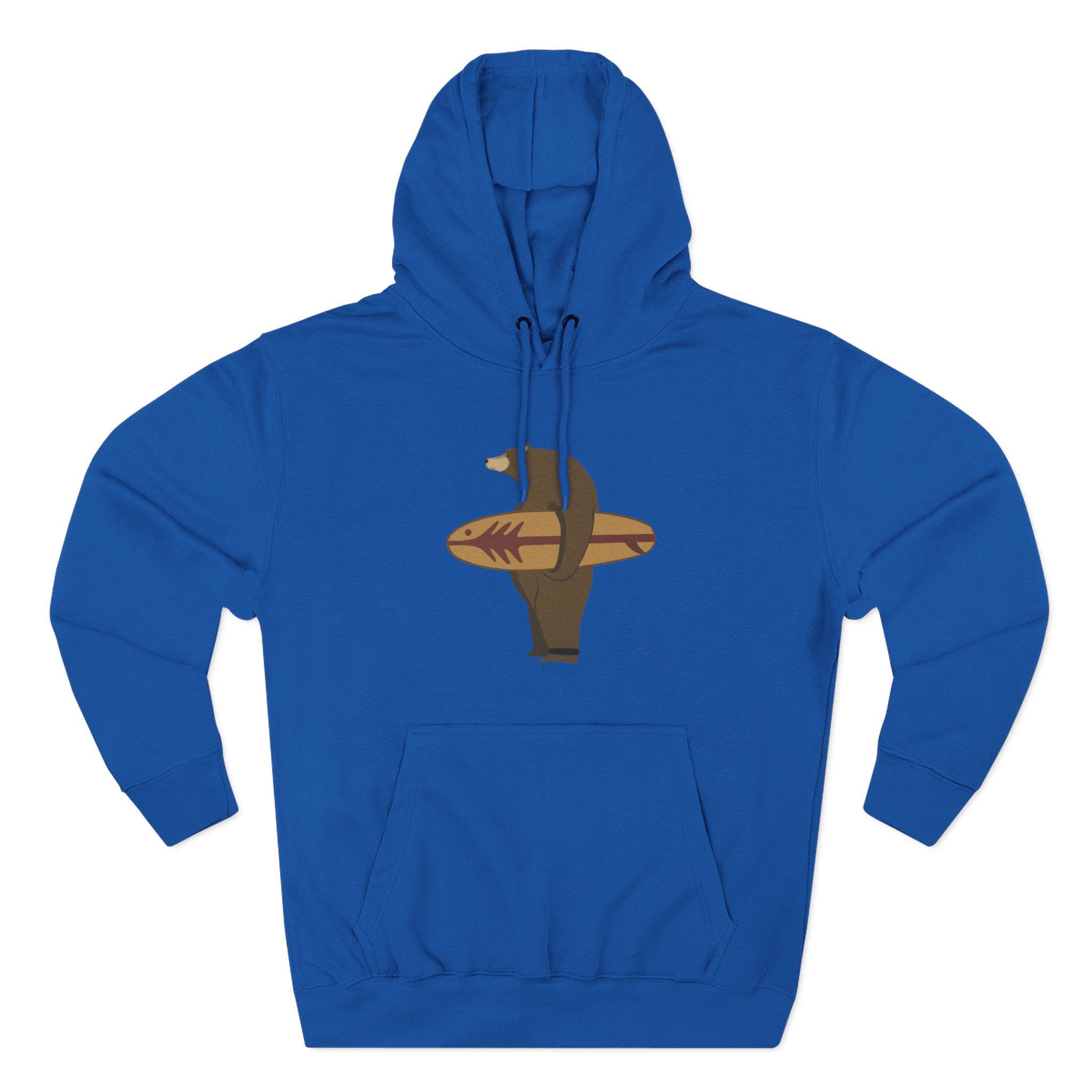 Surfing Grizzly Bear fleece hoodie image 8