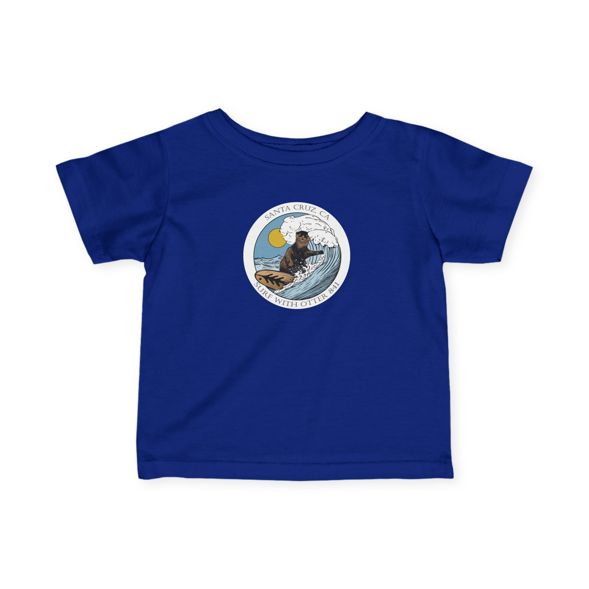 Surf with Otter 841 by Thiago Bianchini infant cotton t-shirt image 12