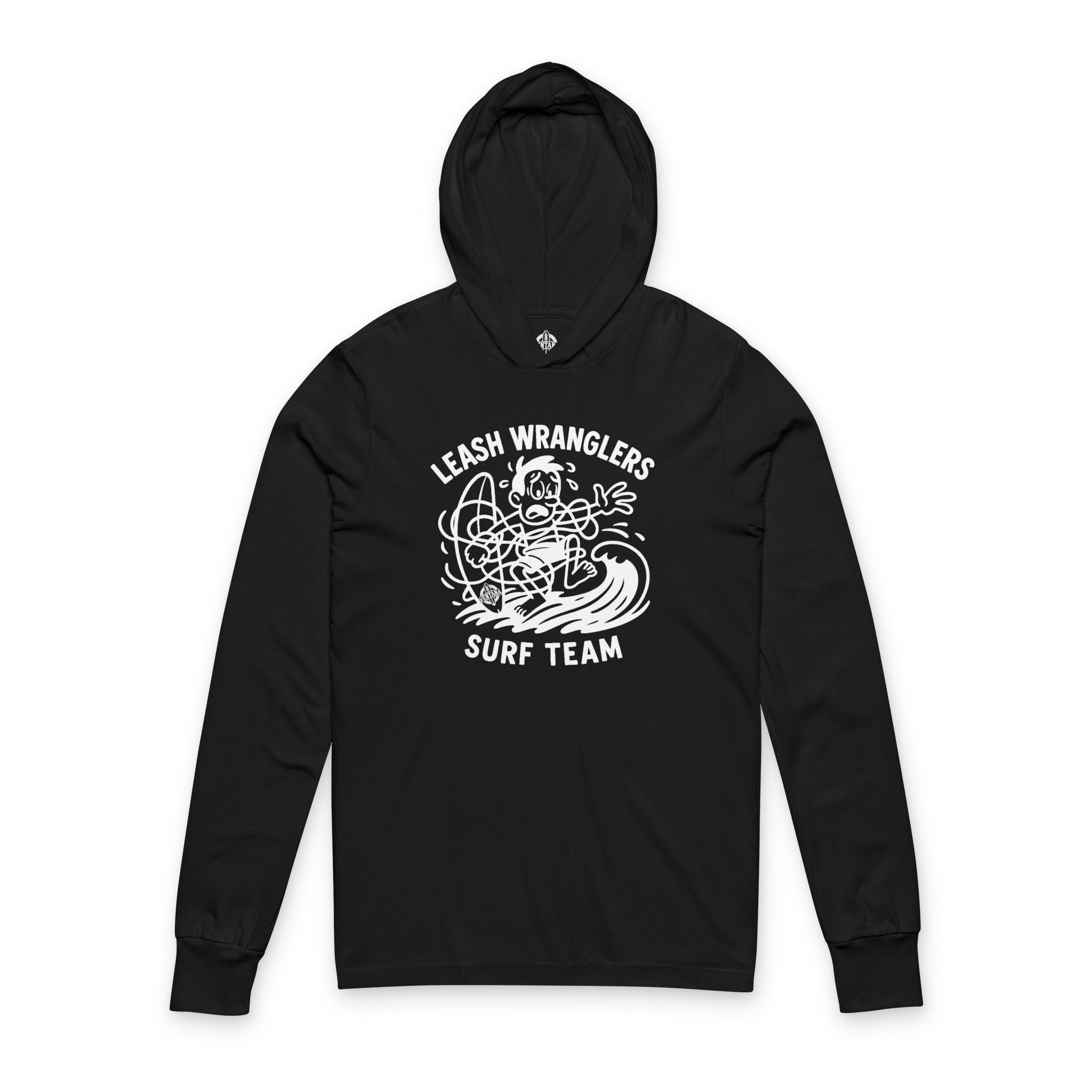 Leash Wranglers Surf Team cotton hooded long sleeve t-shirt image 4