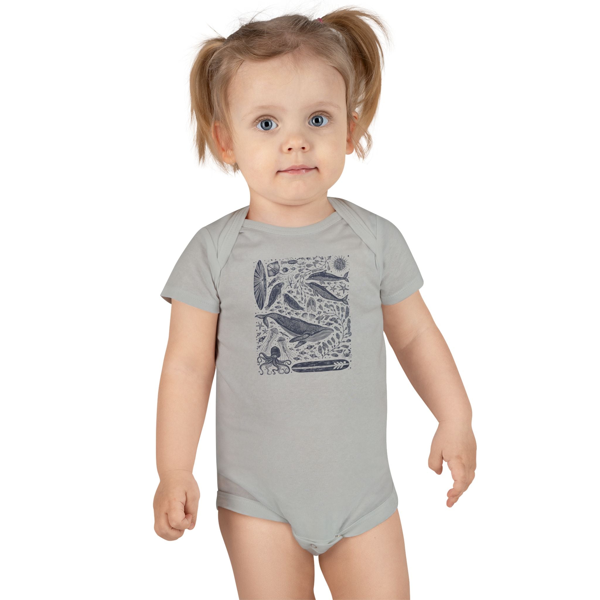 Ventana Marine Life by Lili Arnold baby cotton onesie image 10