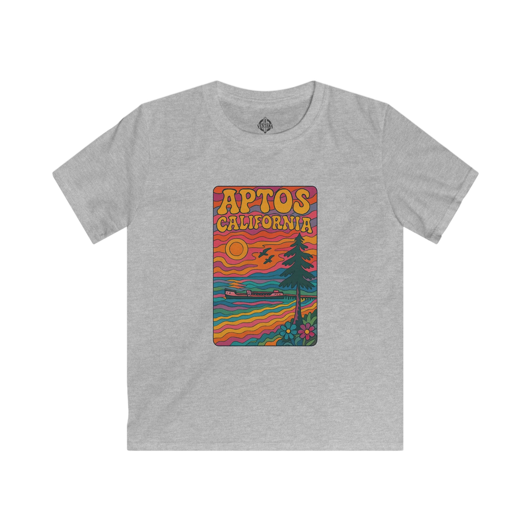 Aptos California Psychedelic kids soft style t-shirt image 6