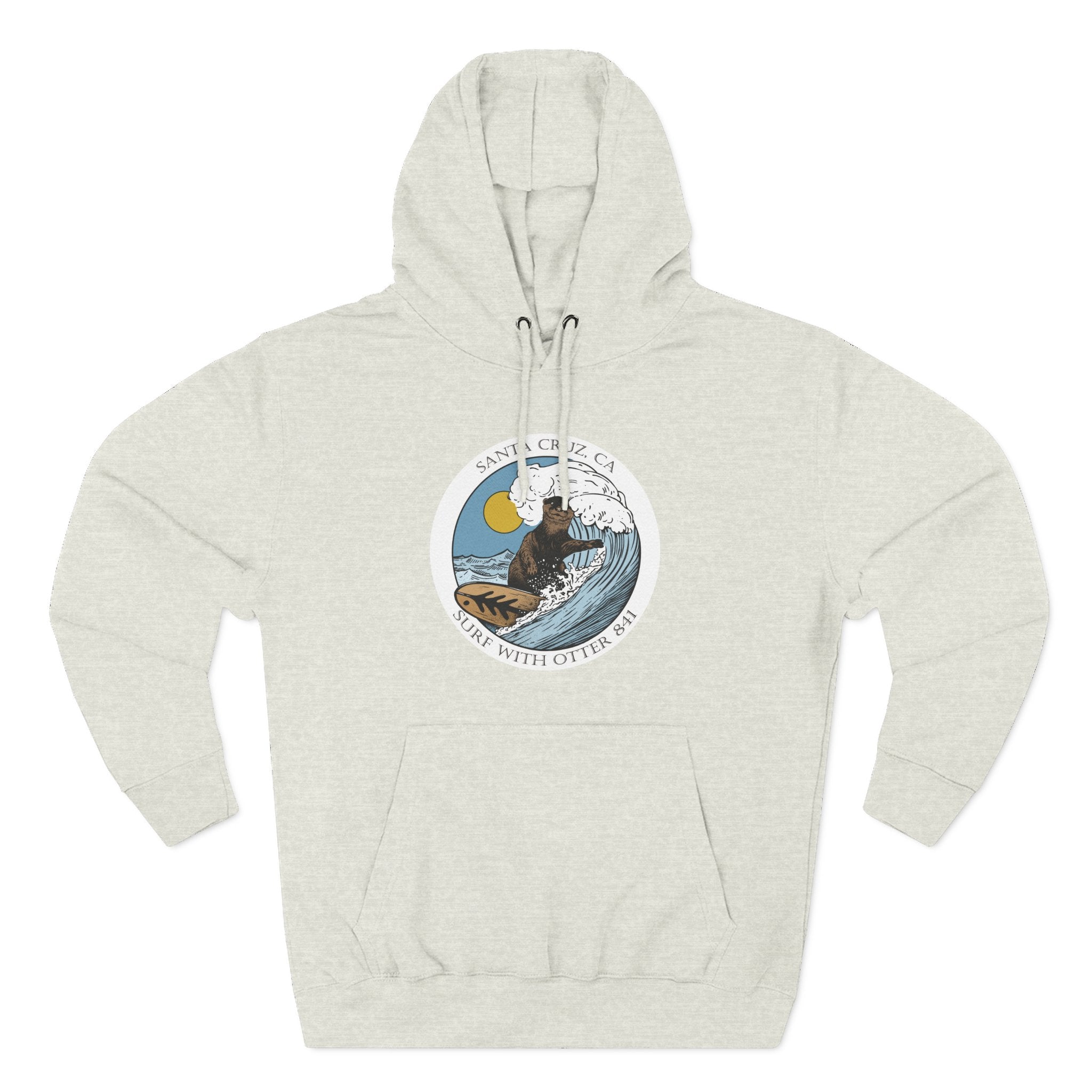 Surf with Otter 841 by Thiago Bianchini fleece hoodie image 2