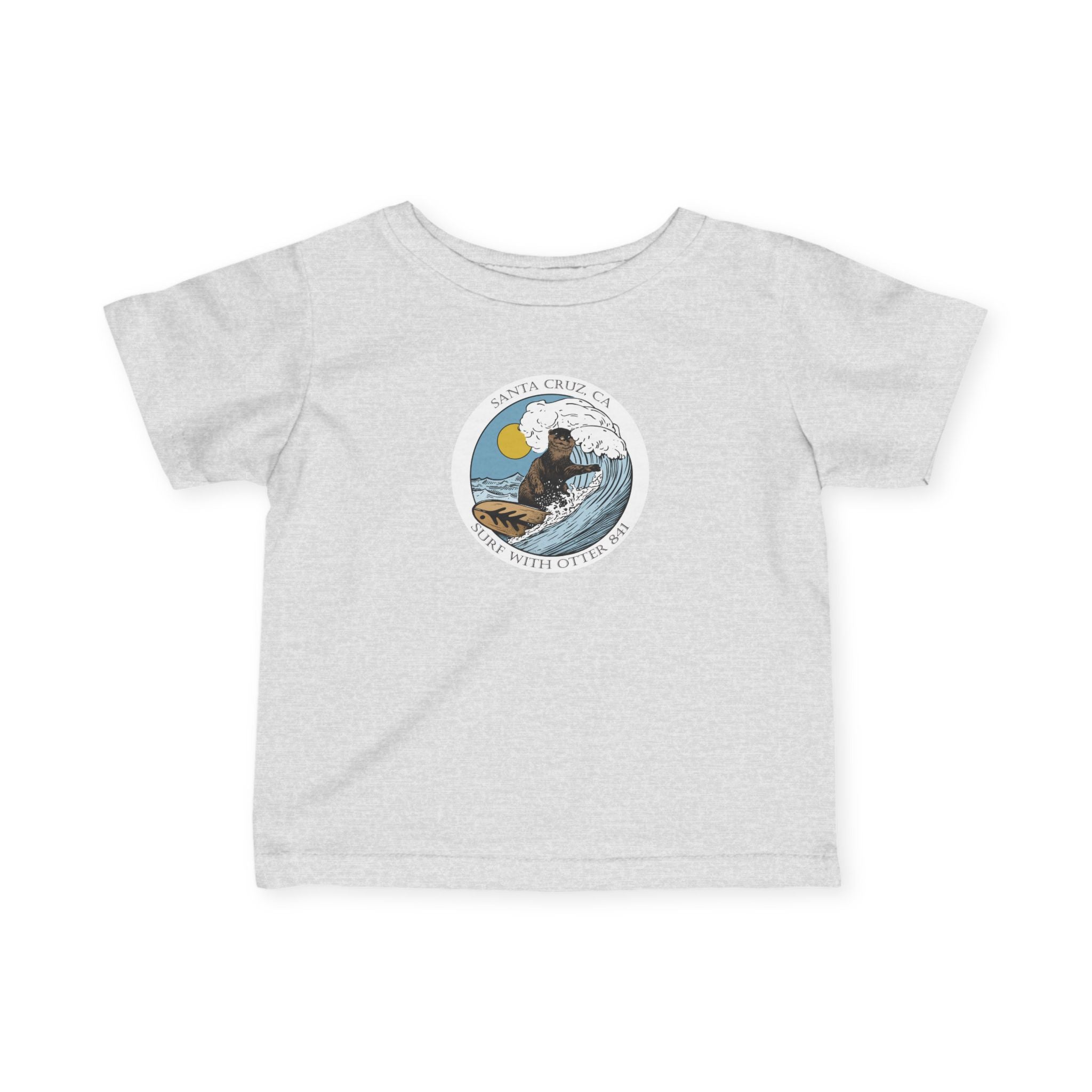 Surf with Otter 841 by Thiago Bianchini infant cotton t-shirt image 5