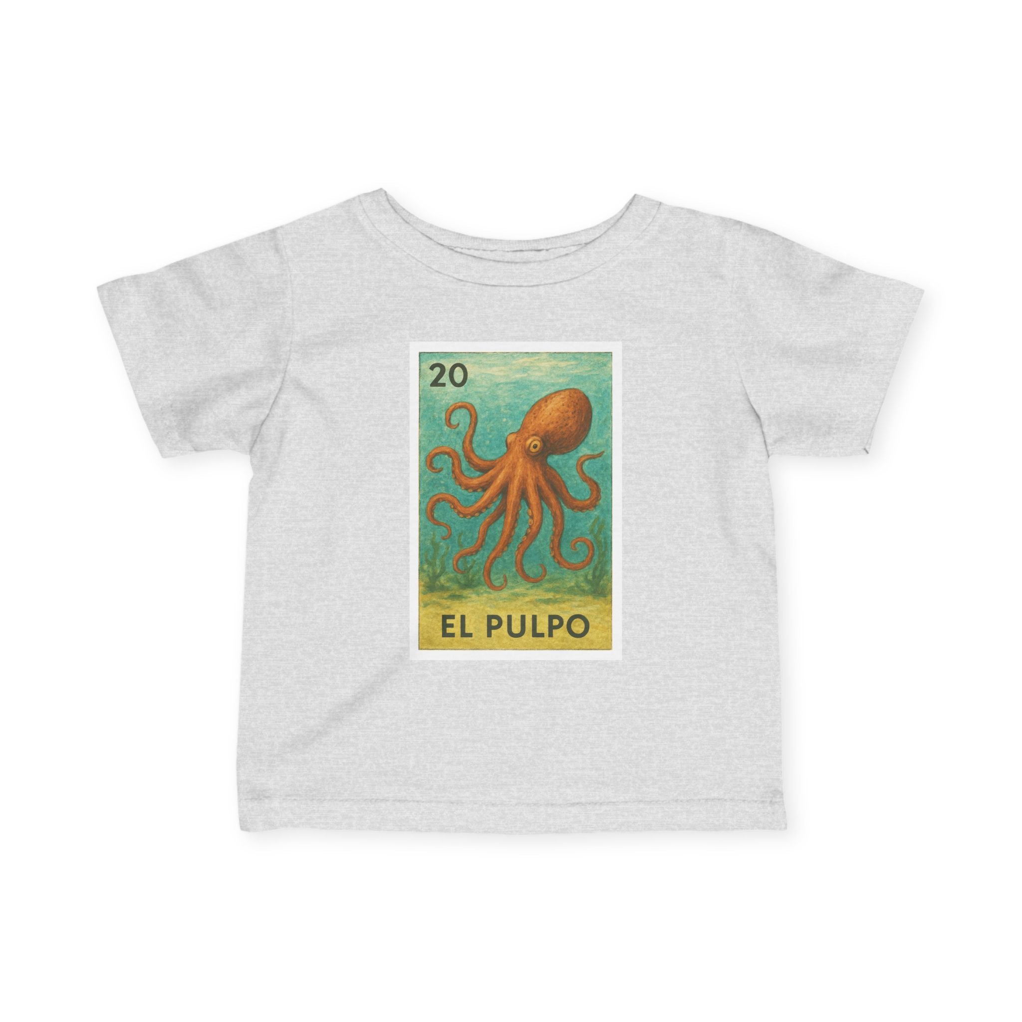Octopus Lotería infant cotton t-shirt image 4