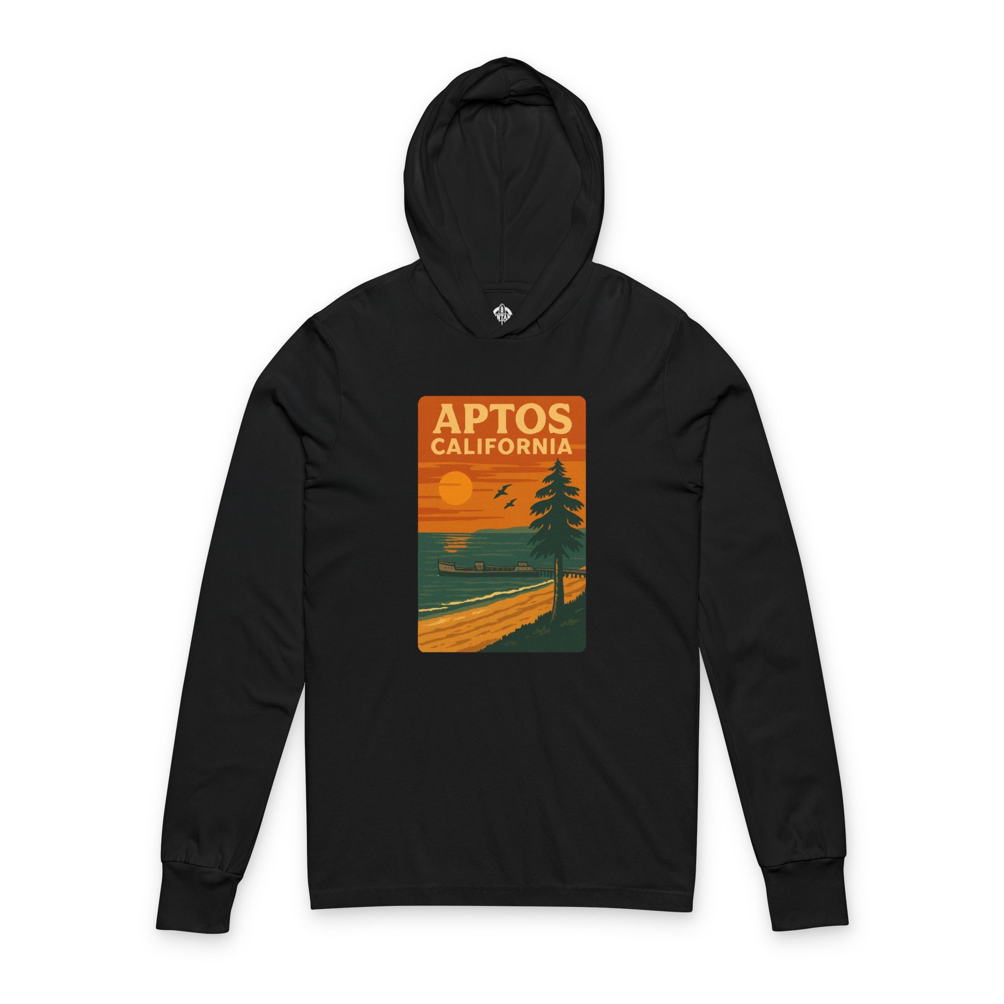 Aptos California Sunset cotton hooded long sleeve t-shirt image 2