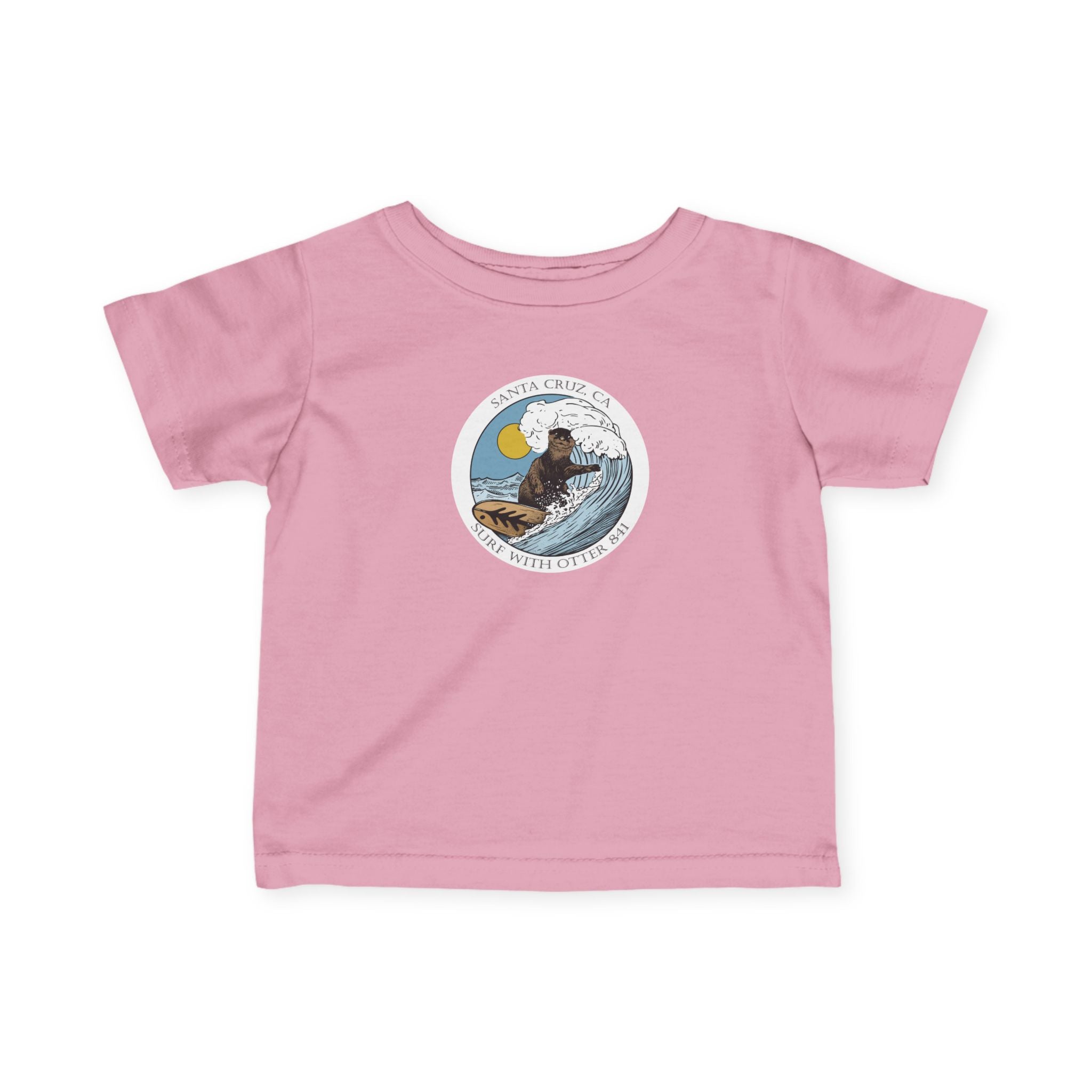 Surf with Otter 841 by Thiago Bianchini infant cotton t-shirt image 2