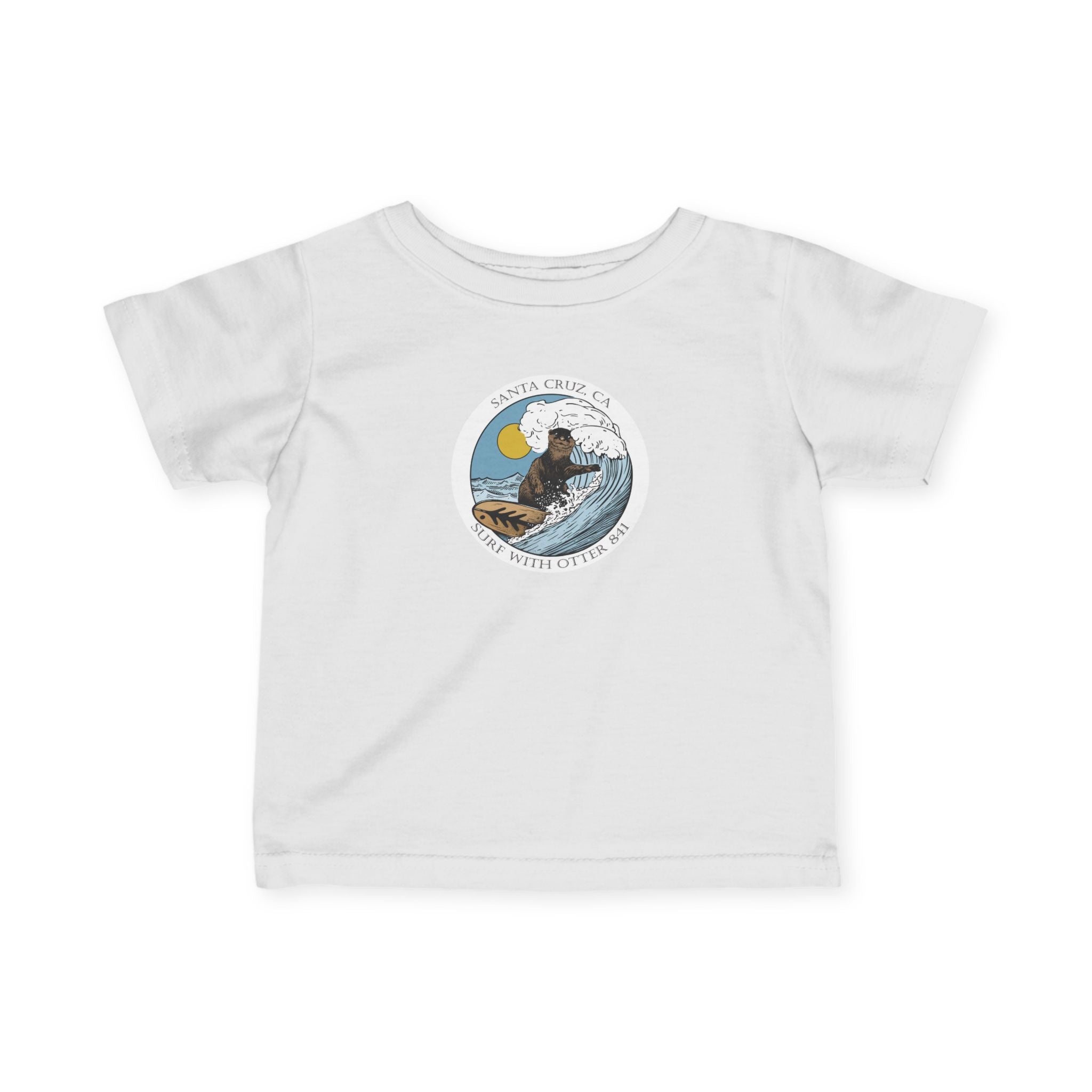 Surf with Otter 841 by Thiago Bianchini infant cotton t-shirt image 18