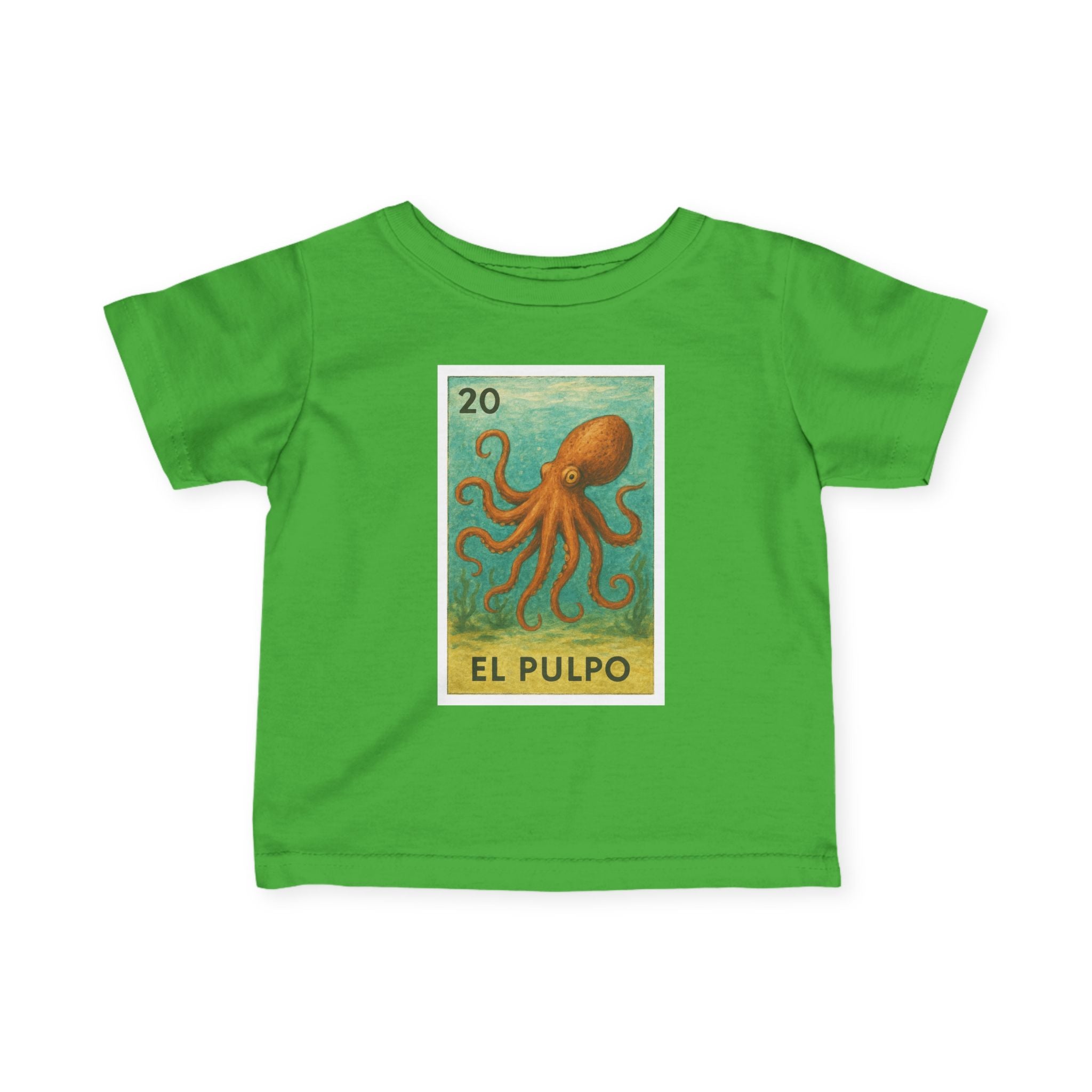 Octopus Lotería infant cotton t-shirt image 7