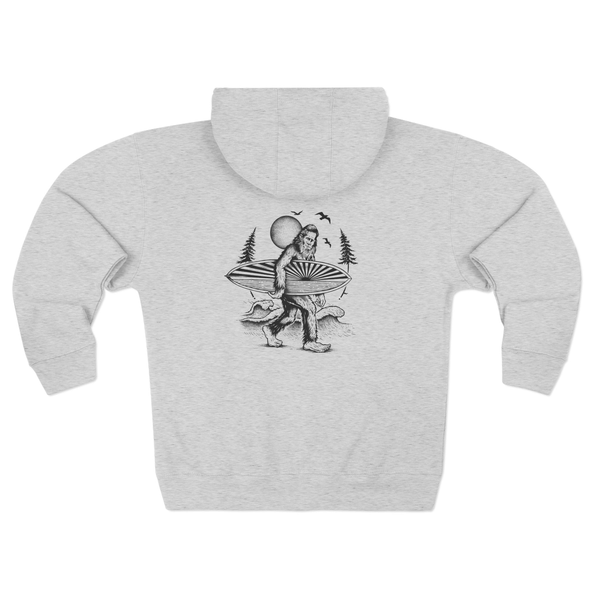 Ventana Surfsquatch by Thiago Bianchini zip fleece hoodie image 4