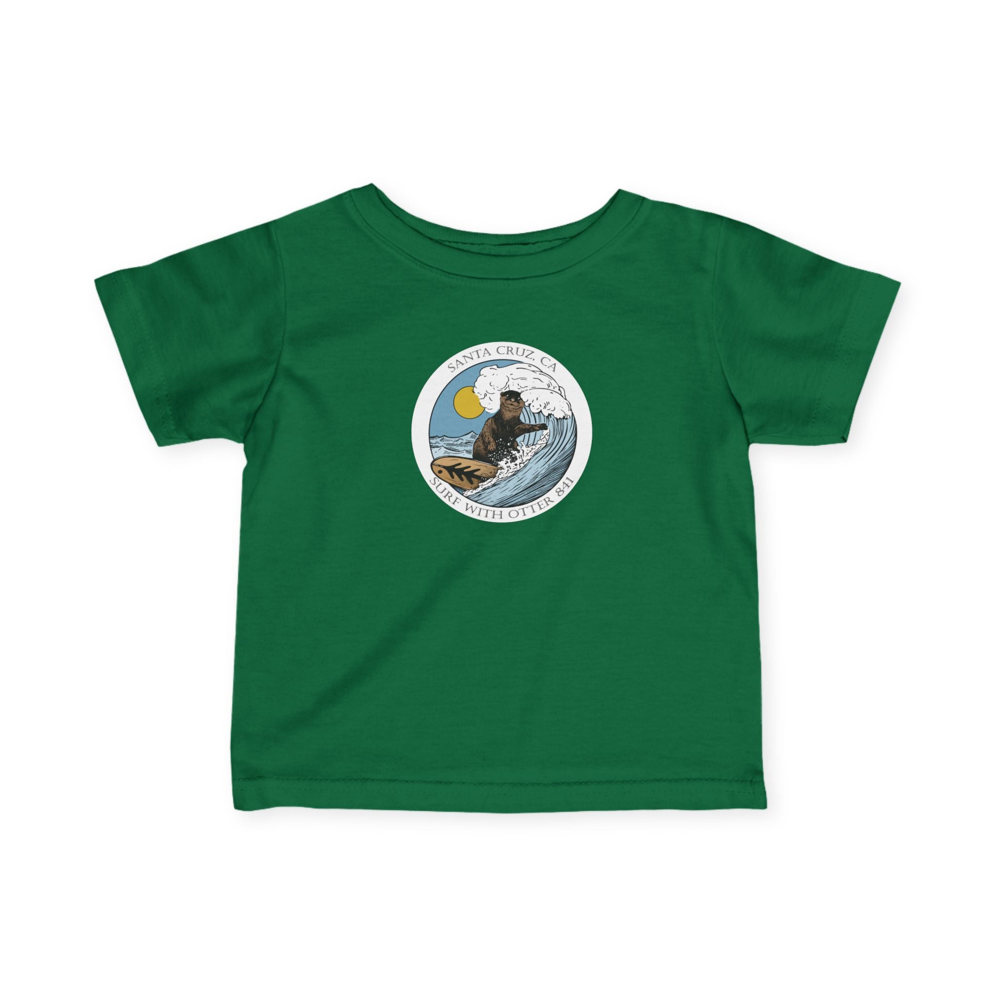 Surf with Otter 841 by Thiago Bianchini infant cotton t-shirt image 9