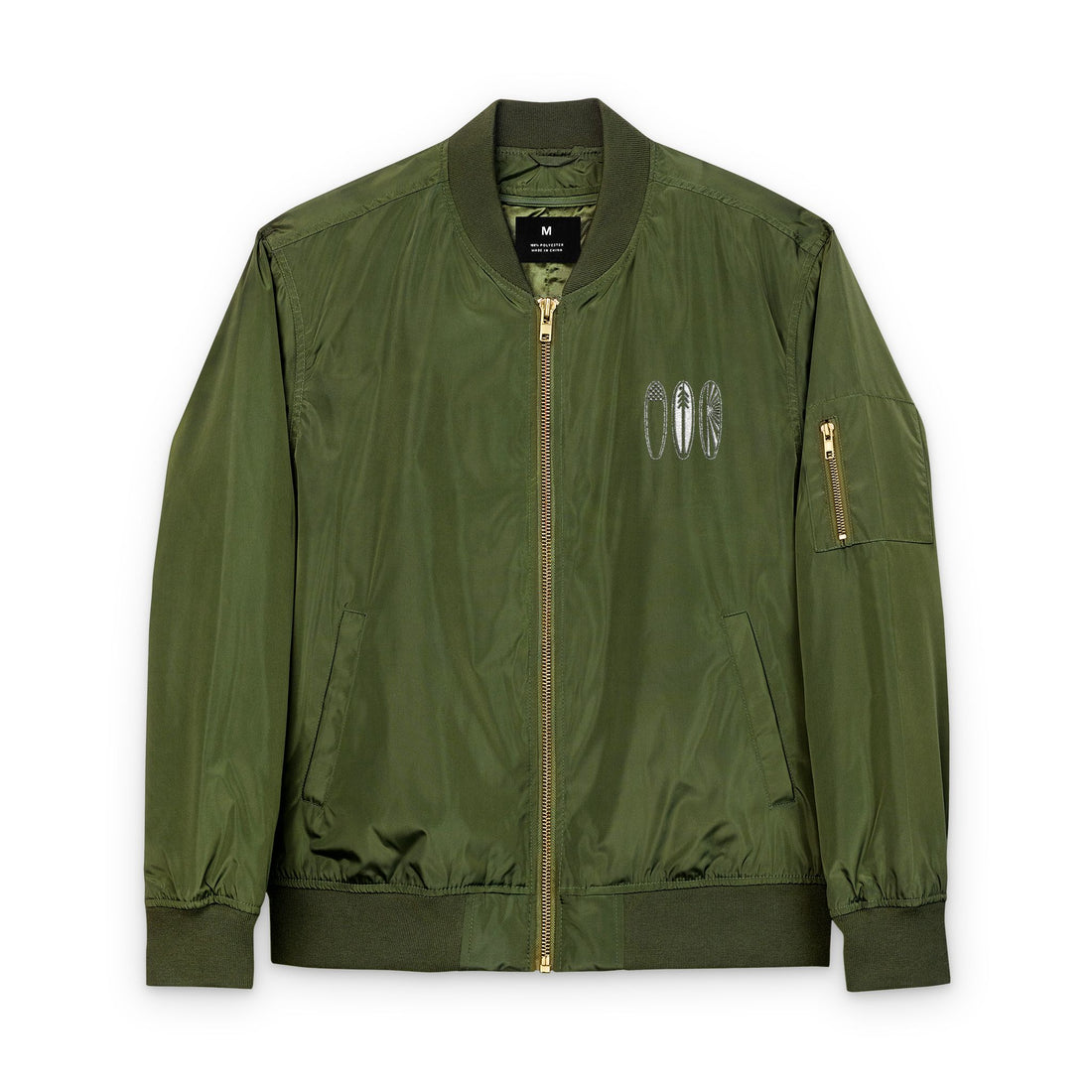 Ventana Three Board Recycled Poly Embroidered Bomber Jacket