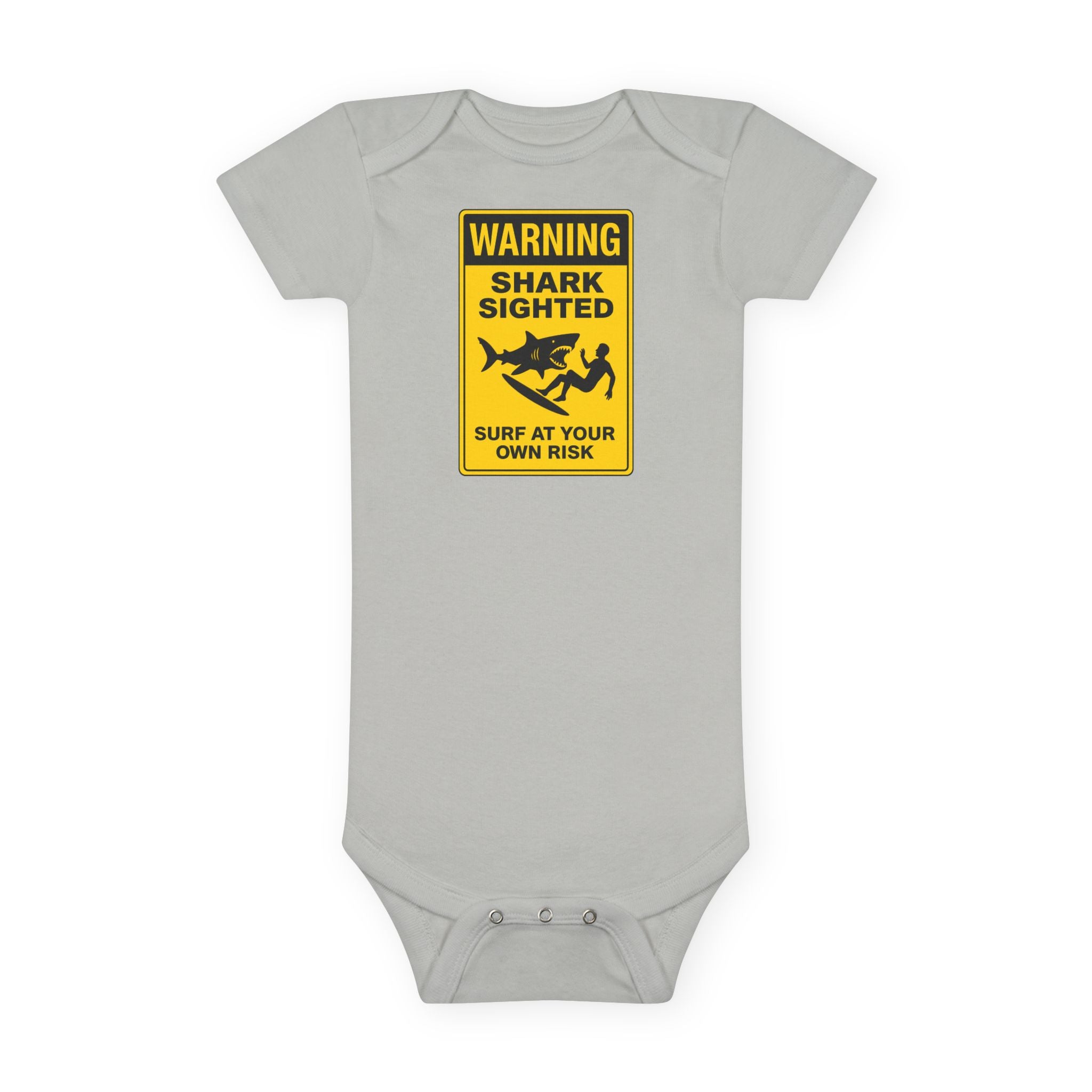 Shark Sighted baby cotton onesie image 4
