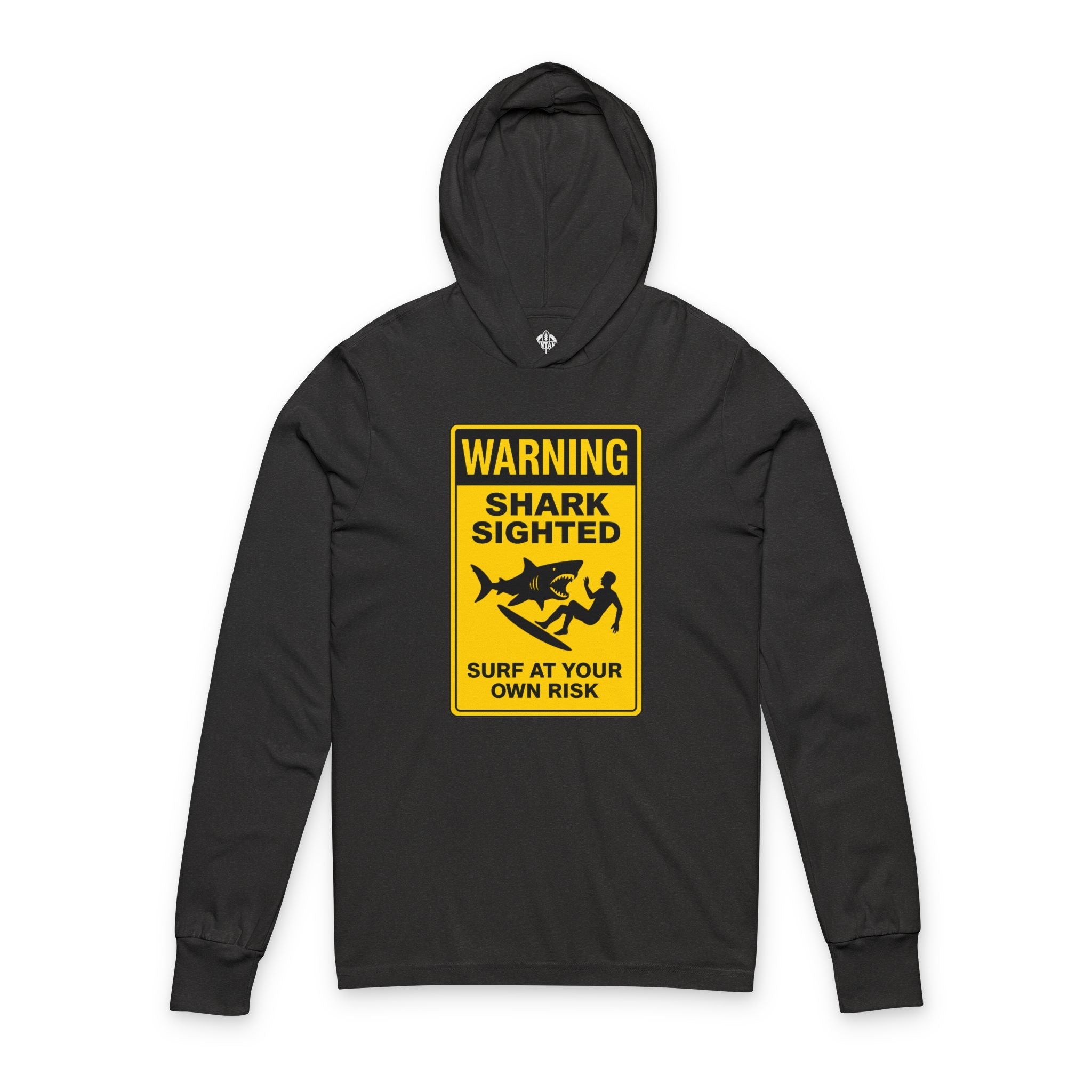 Shark Sighted cotton hooded long sleeve t-shirt image 5